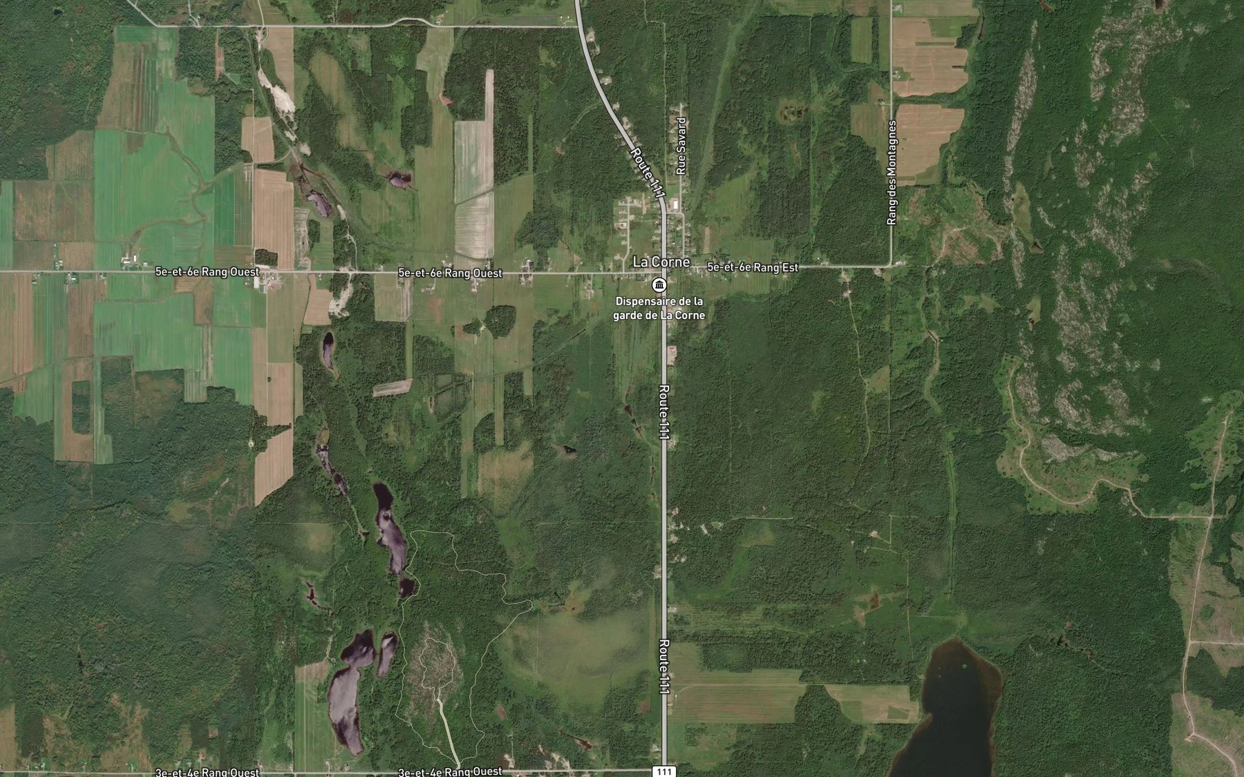Satellite map of the Cours d'eau Berube
