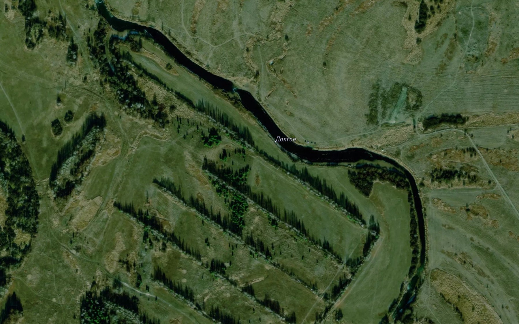 Satellite map of the Ozero Dolgoye