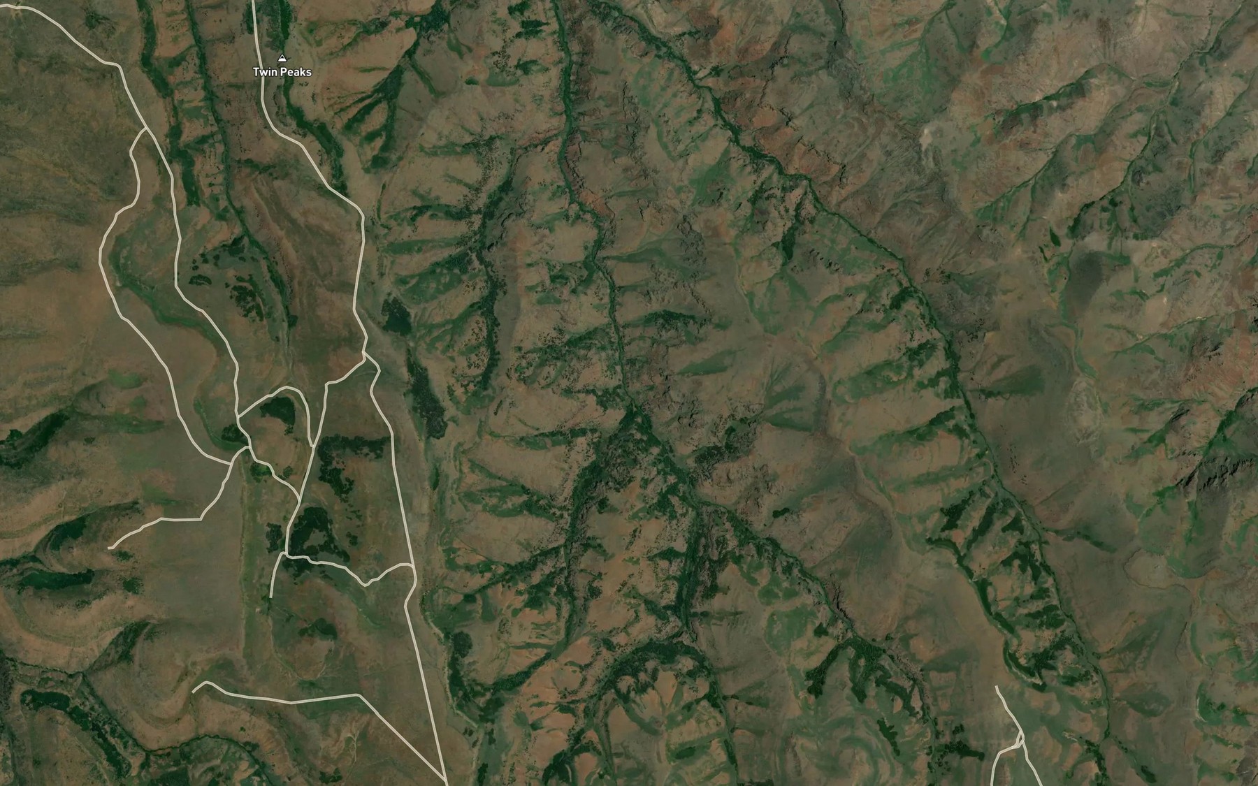 Satellite map of the West Fork Oregon Canyon Creek