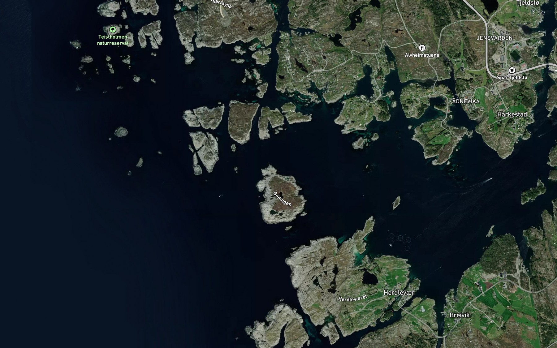 Satellite map of the Krabbevika