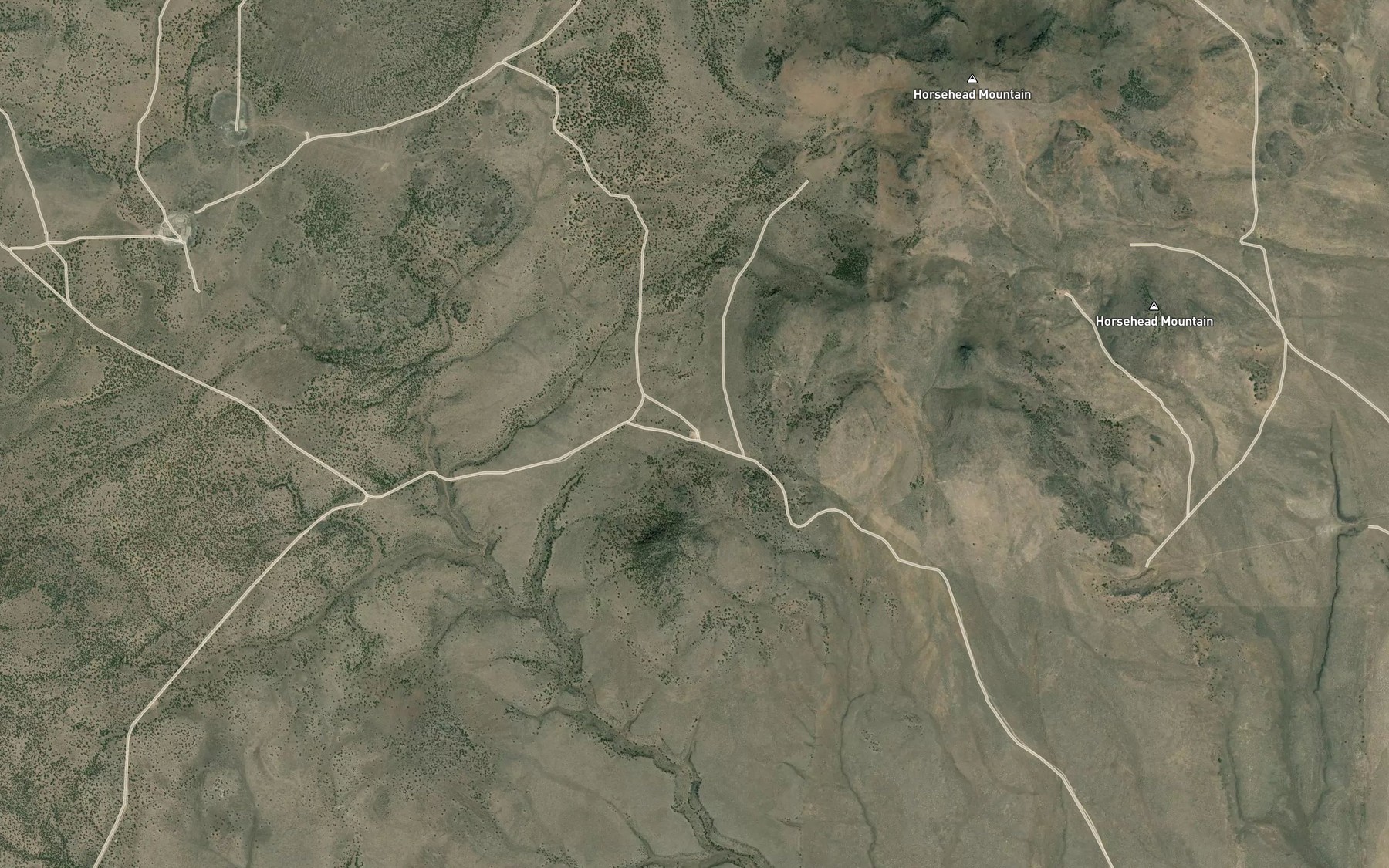 Satellite map of the Deadhorse Pass Reservoir