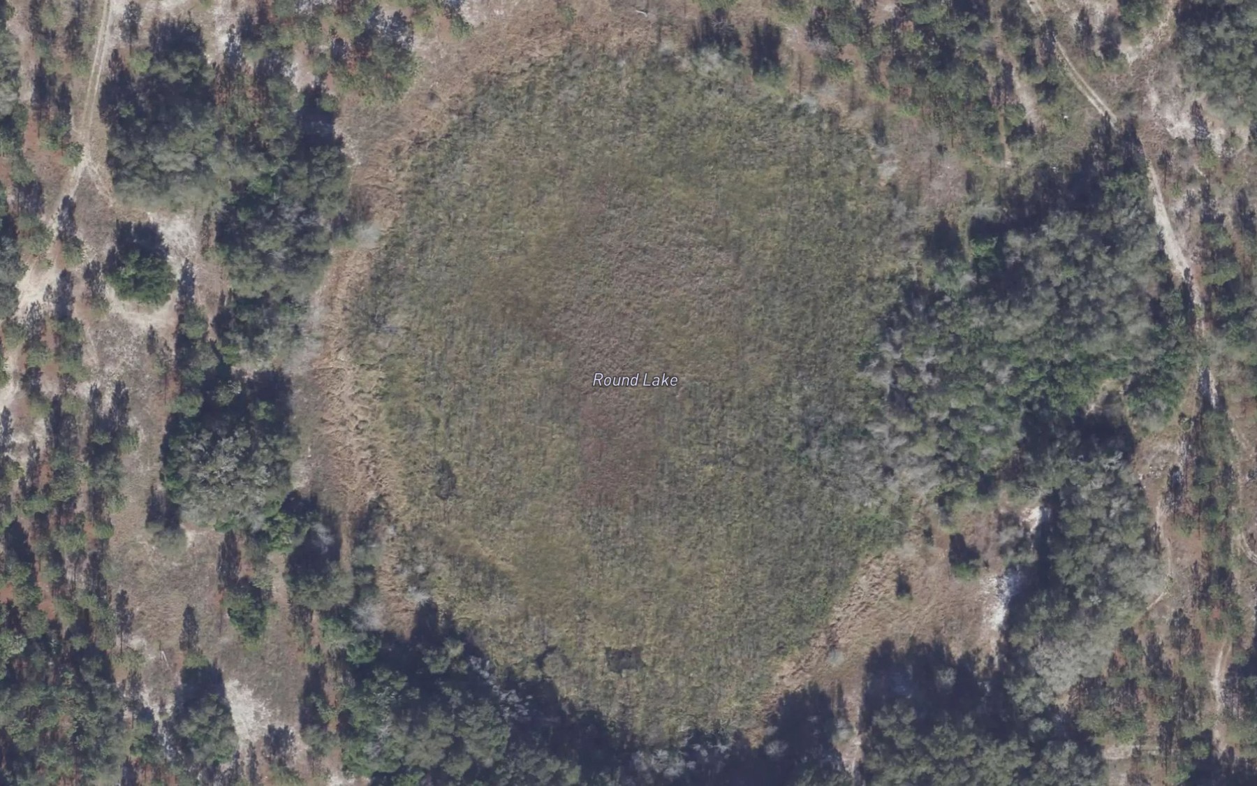 Satellite map of the Round Lake