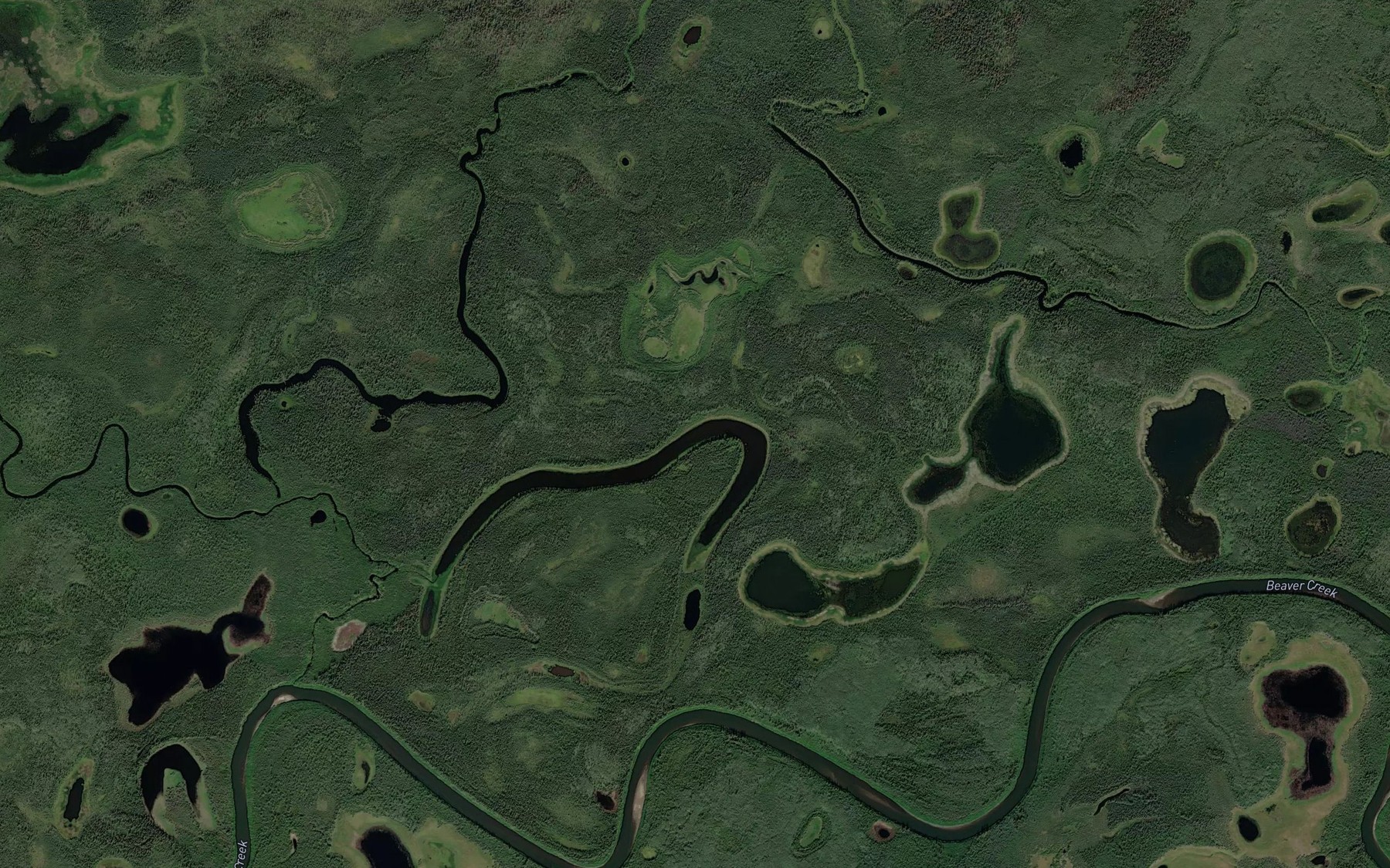 Satellite map of the Long Lake