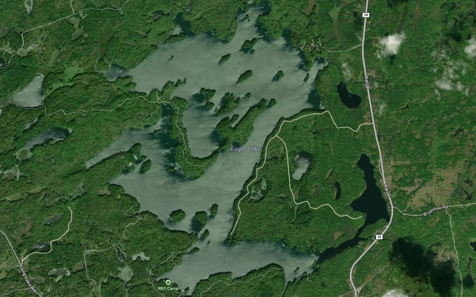 Satellite map of the Eagle Lake