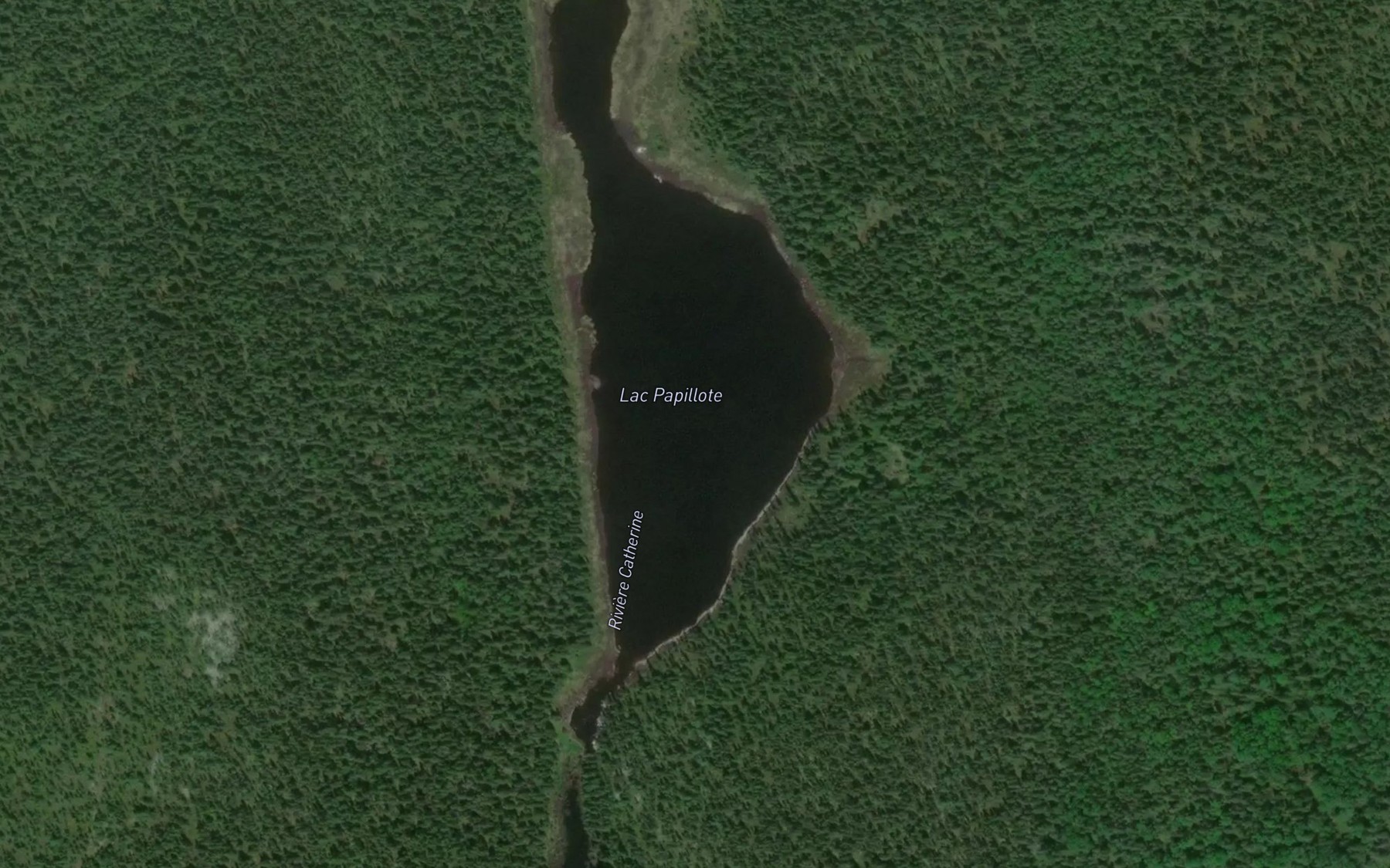 Satellite map of the Lac Papillote