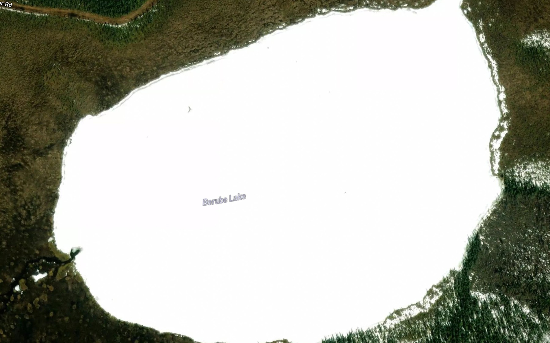 Satellite map of the Berube Lake