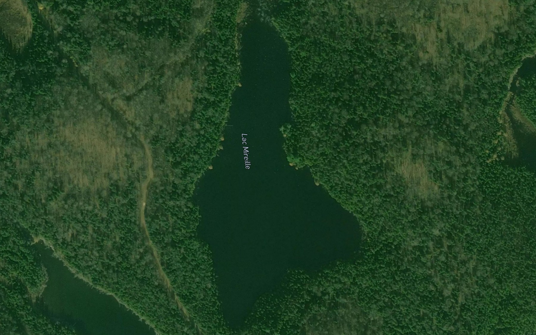 Satellite map of the Lac Mireille