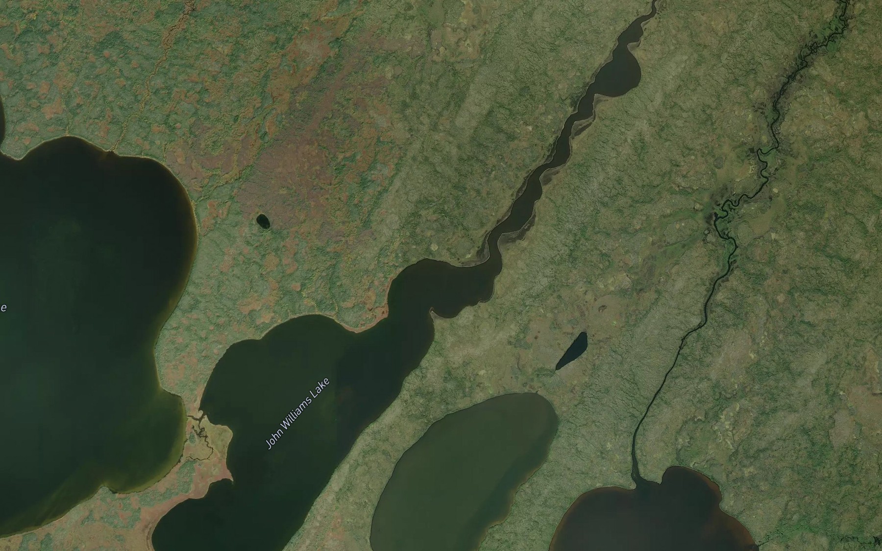 Satellite map of the John Williams Lake