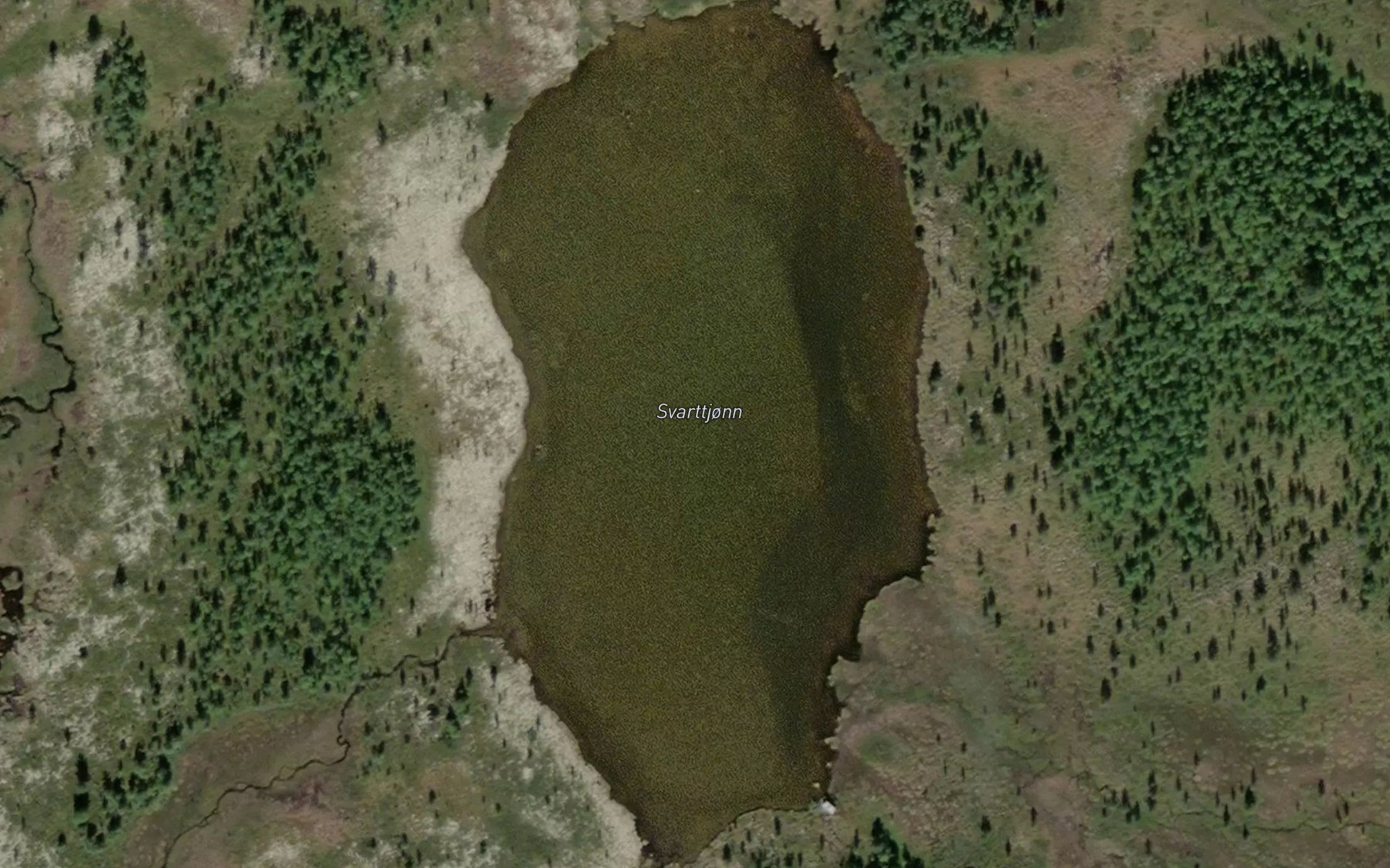 Satellite map of the Svarttjorn