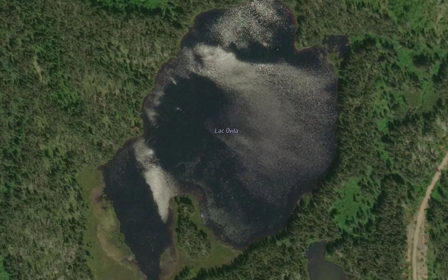 Satellite map of the Lac Ovila