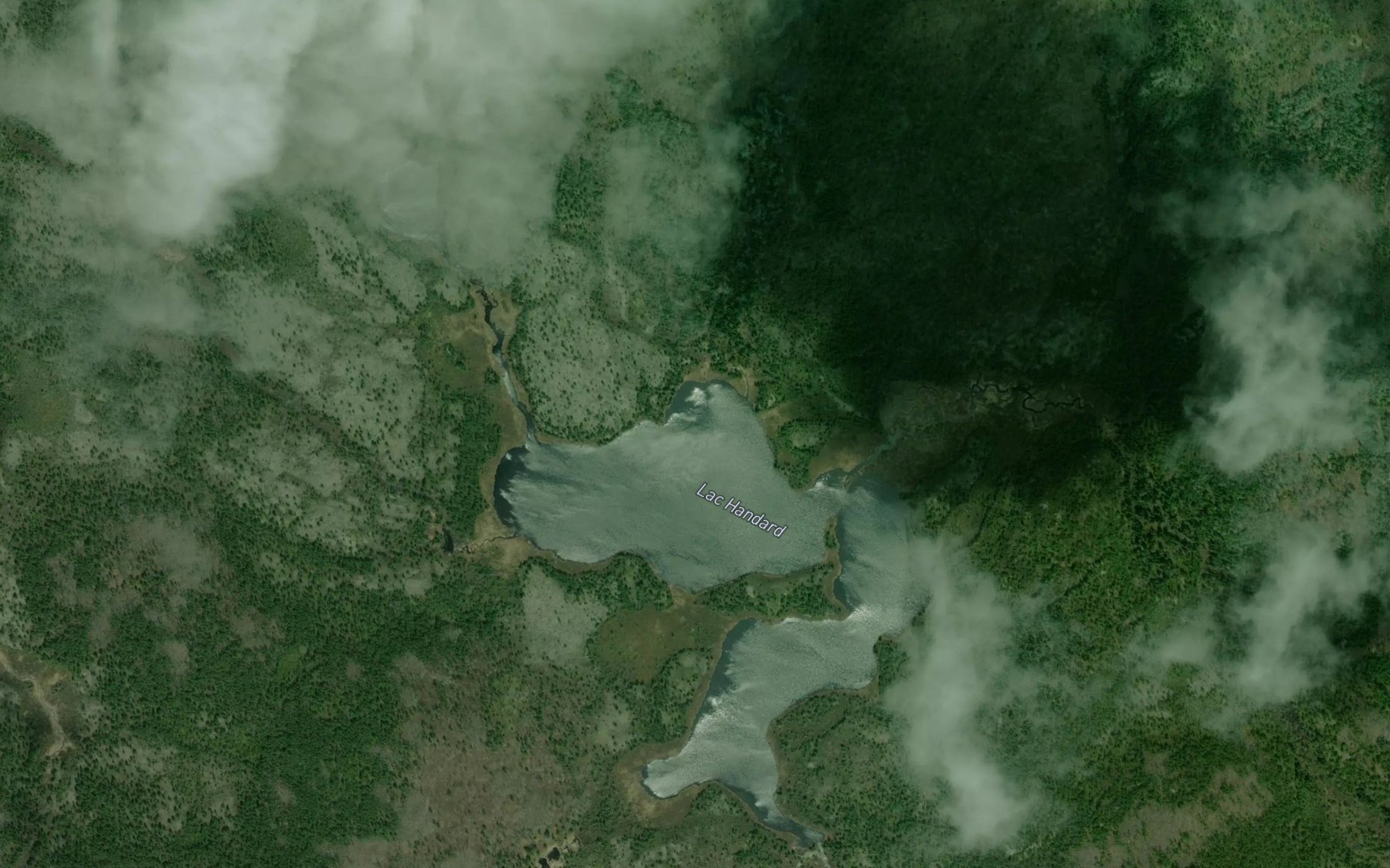 Satellite map of the Lac Handard