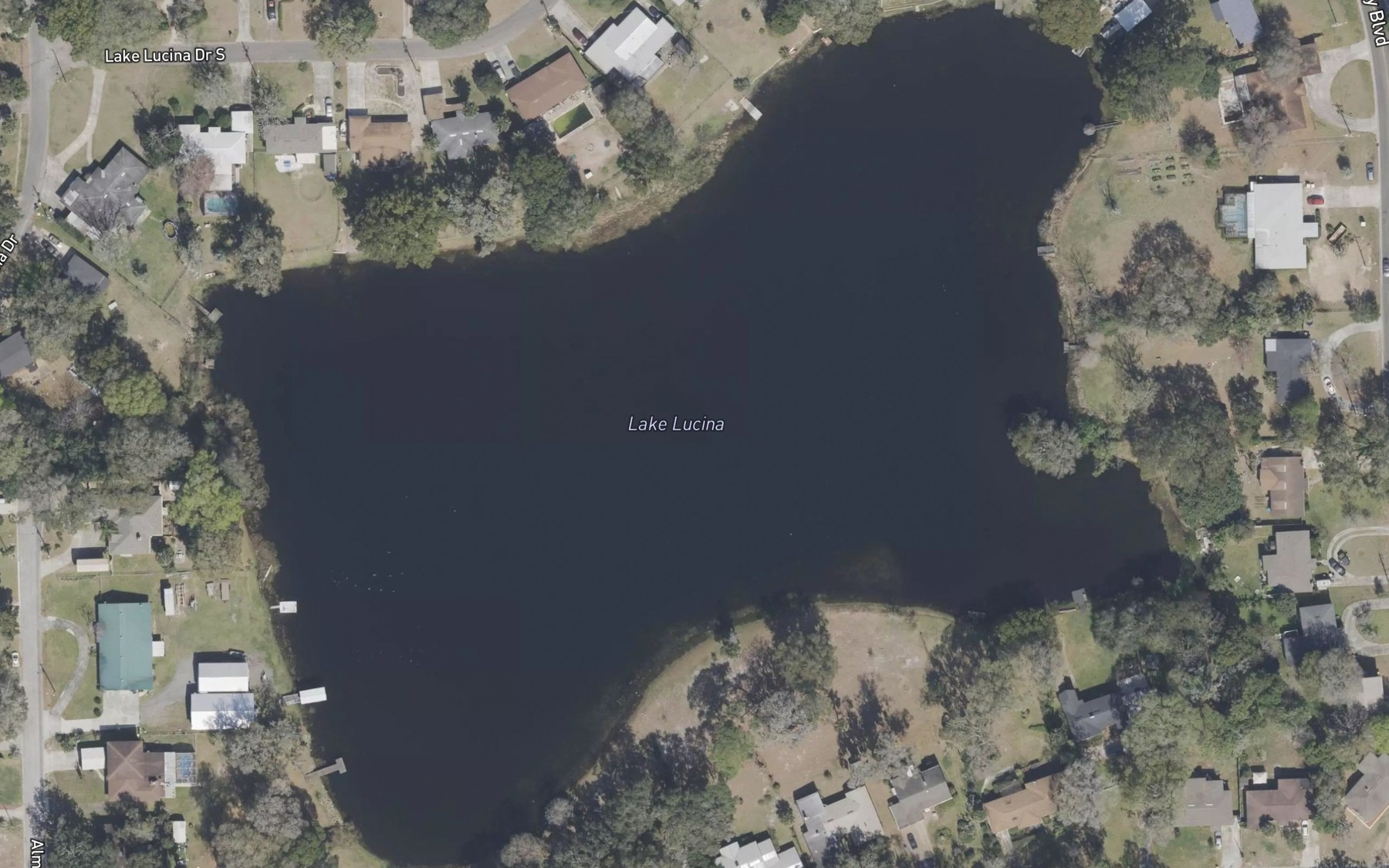Satellite map of the Lake Lucina