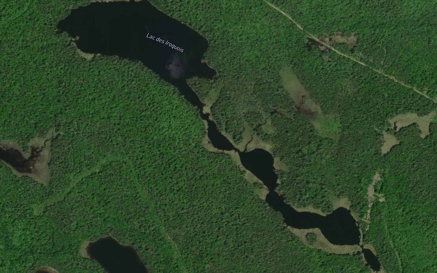 Satellite map of the Lac des Iroquois