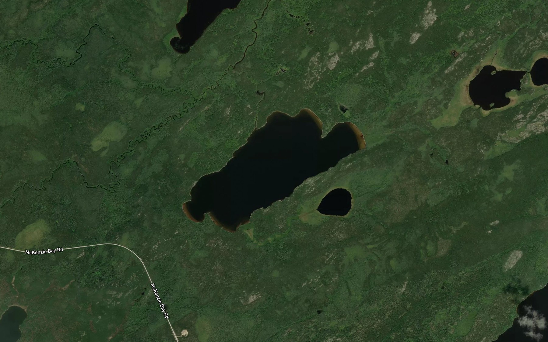 Satellite map of the Griff Lake