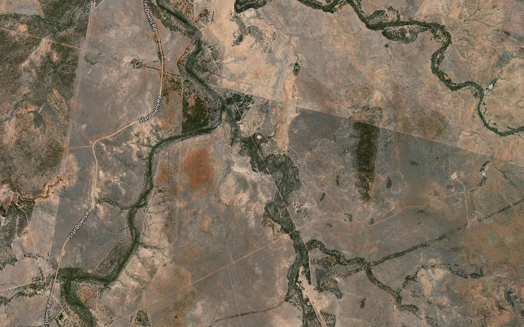 Satellite map of the Ranges Creek