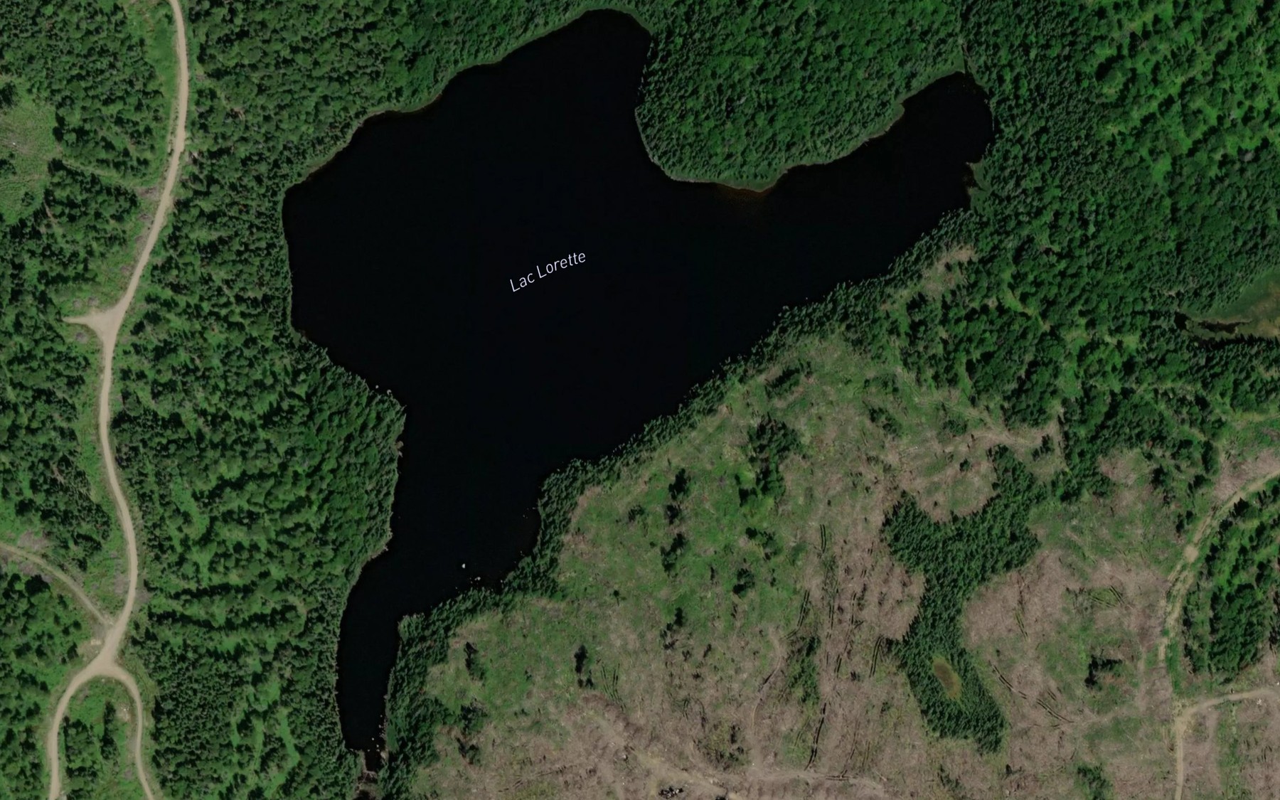 Satellite map of the Lac Lorette