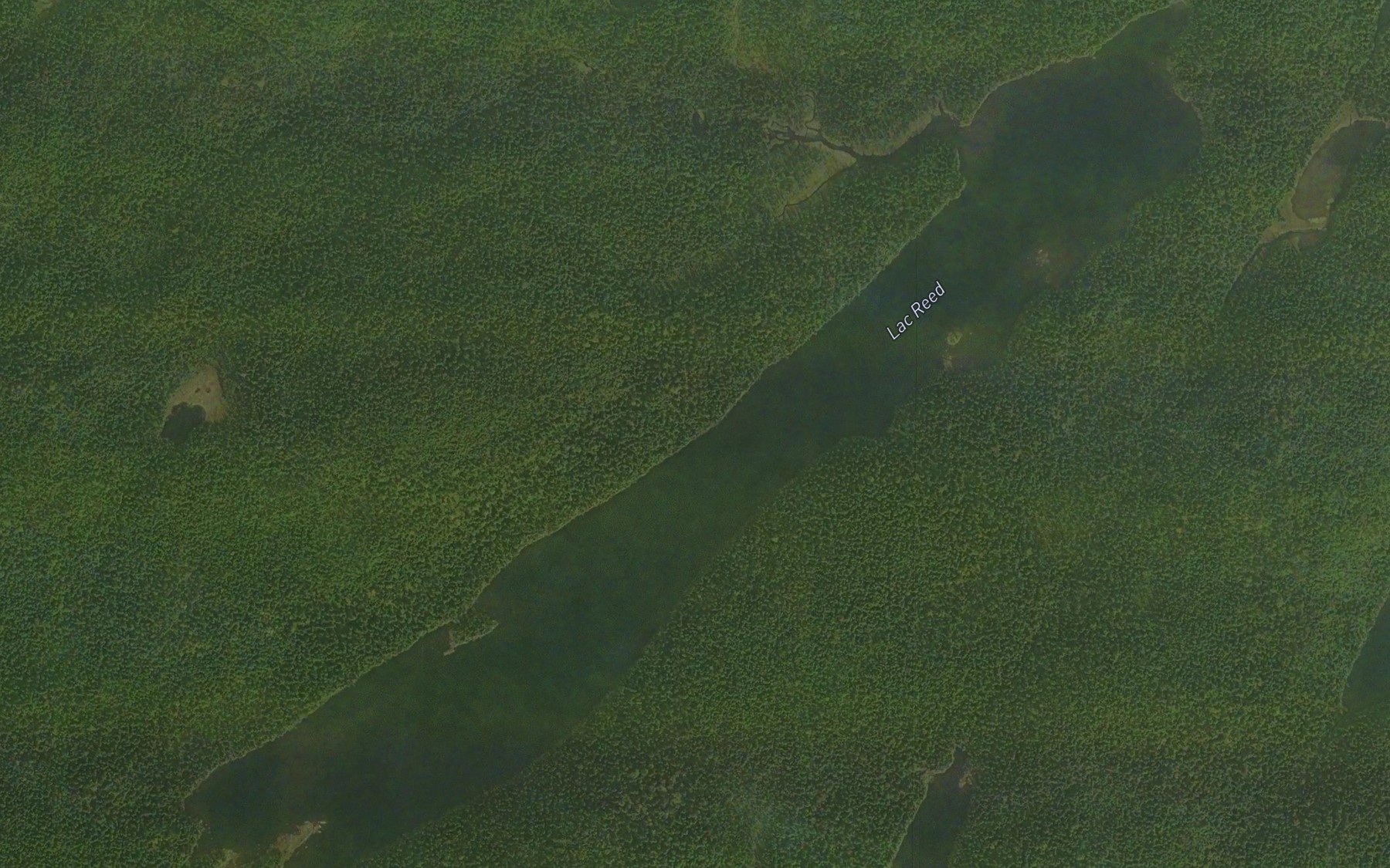Satellite map of the Lac Reed
