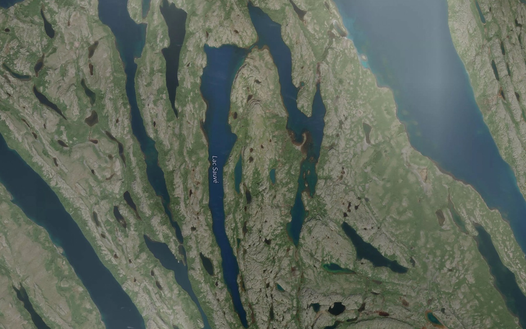 Satellite map of the Lac Sauve
