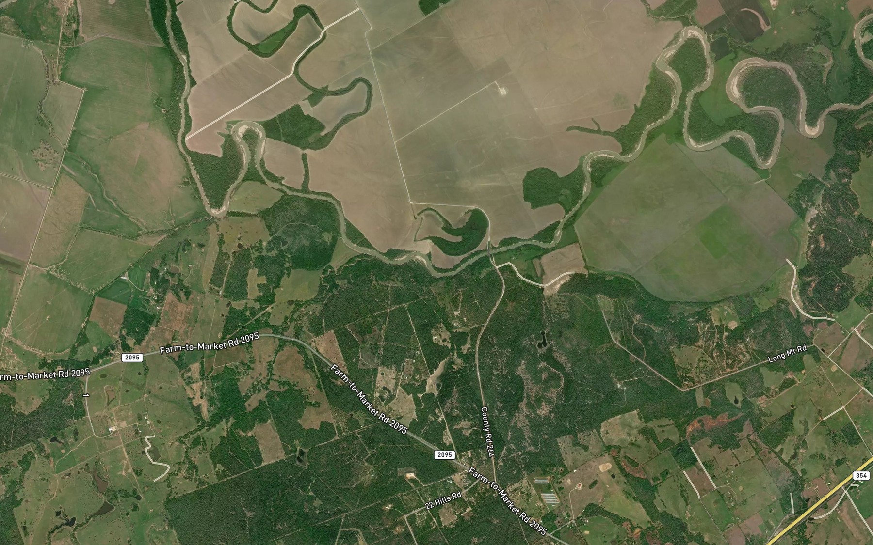 Satellite map of the Copperas Branch