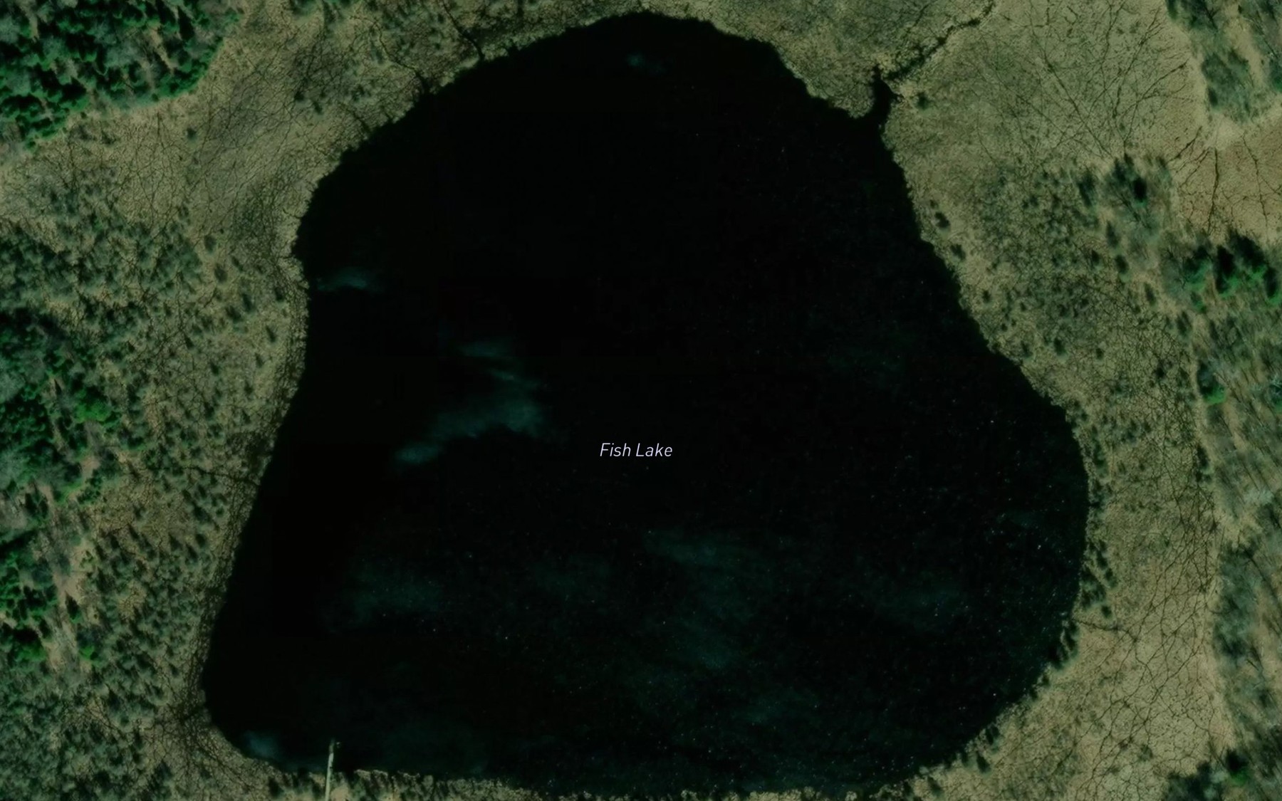 Satellite map of the Fish Lake