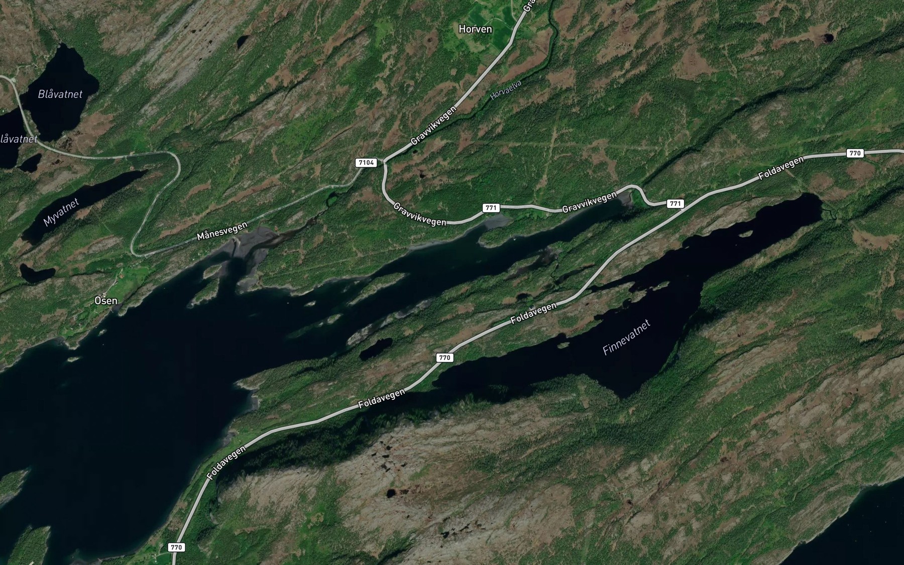 Satellite map of the Saltbotn