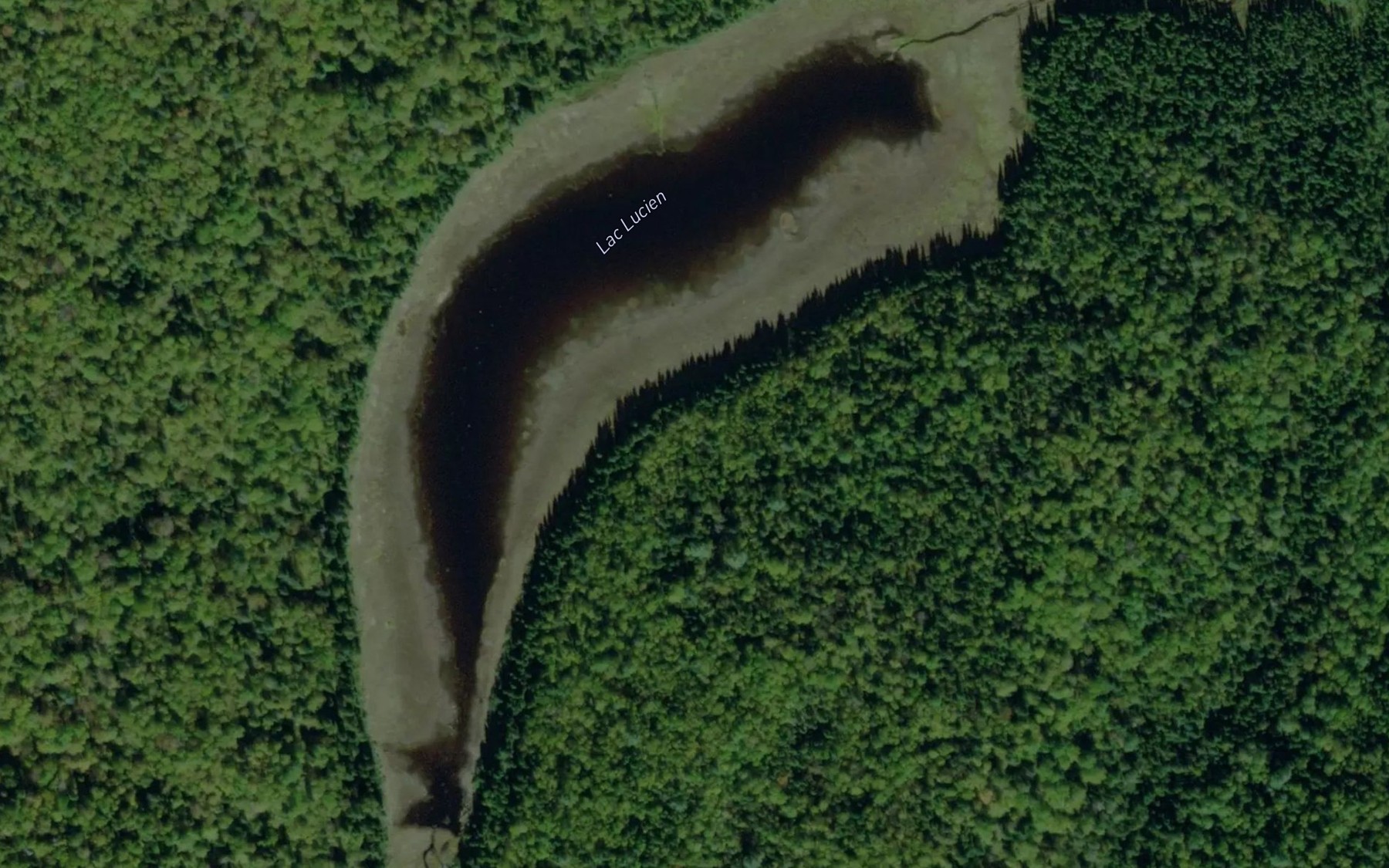 Satellite map of the Lac Lucien