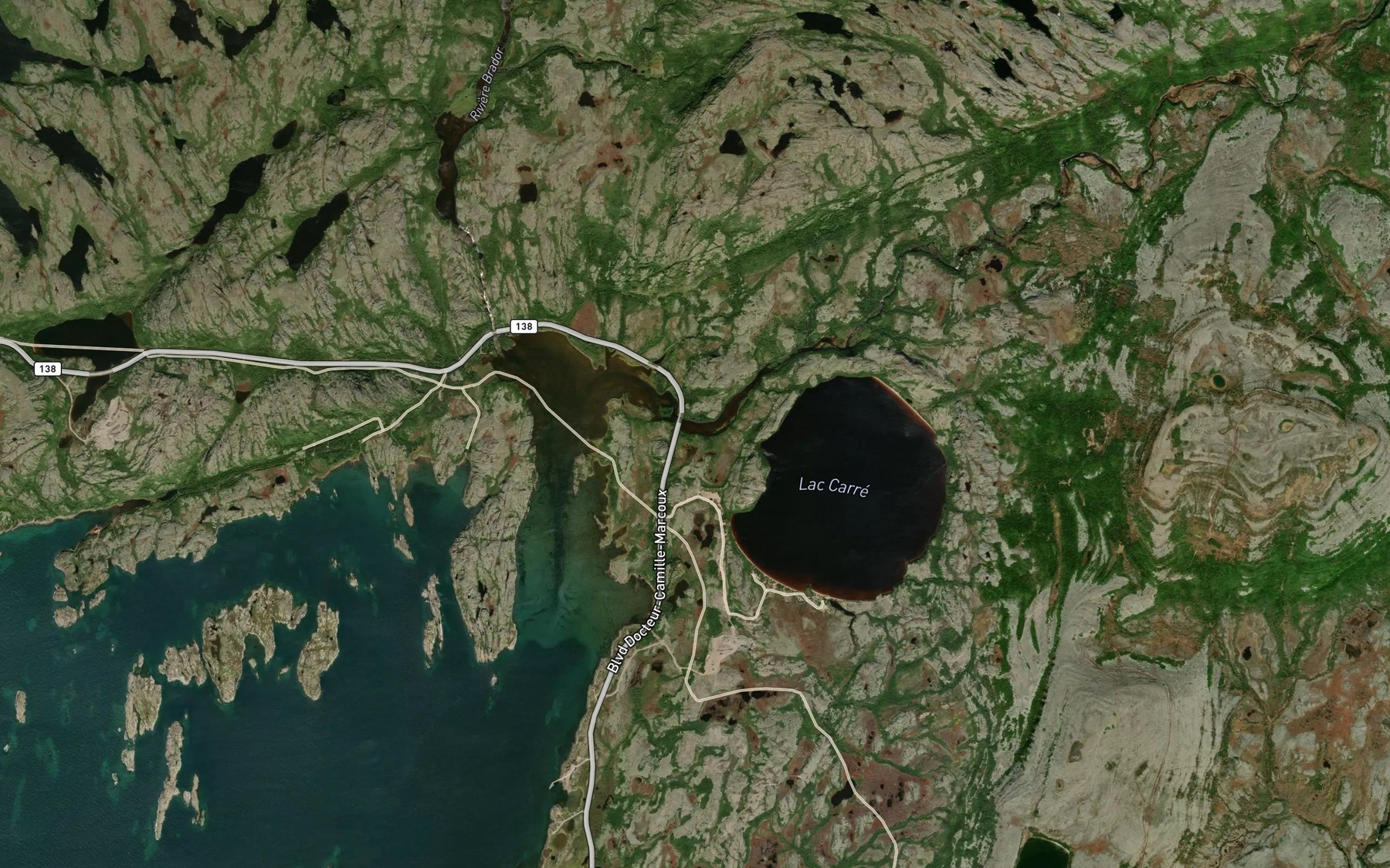 Satellite map of the Anse Deep Cove