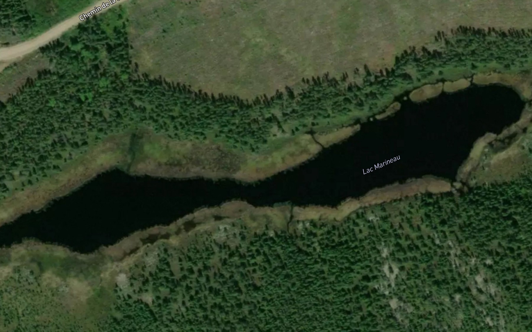 Satellite map of the Lac Marineau