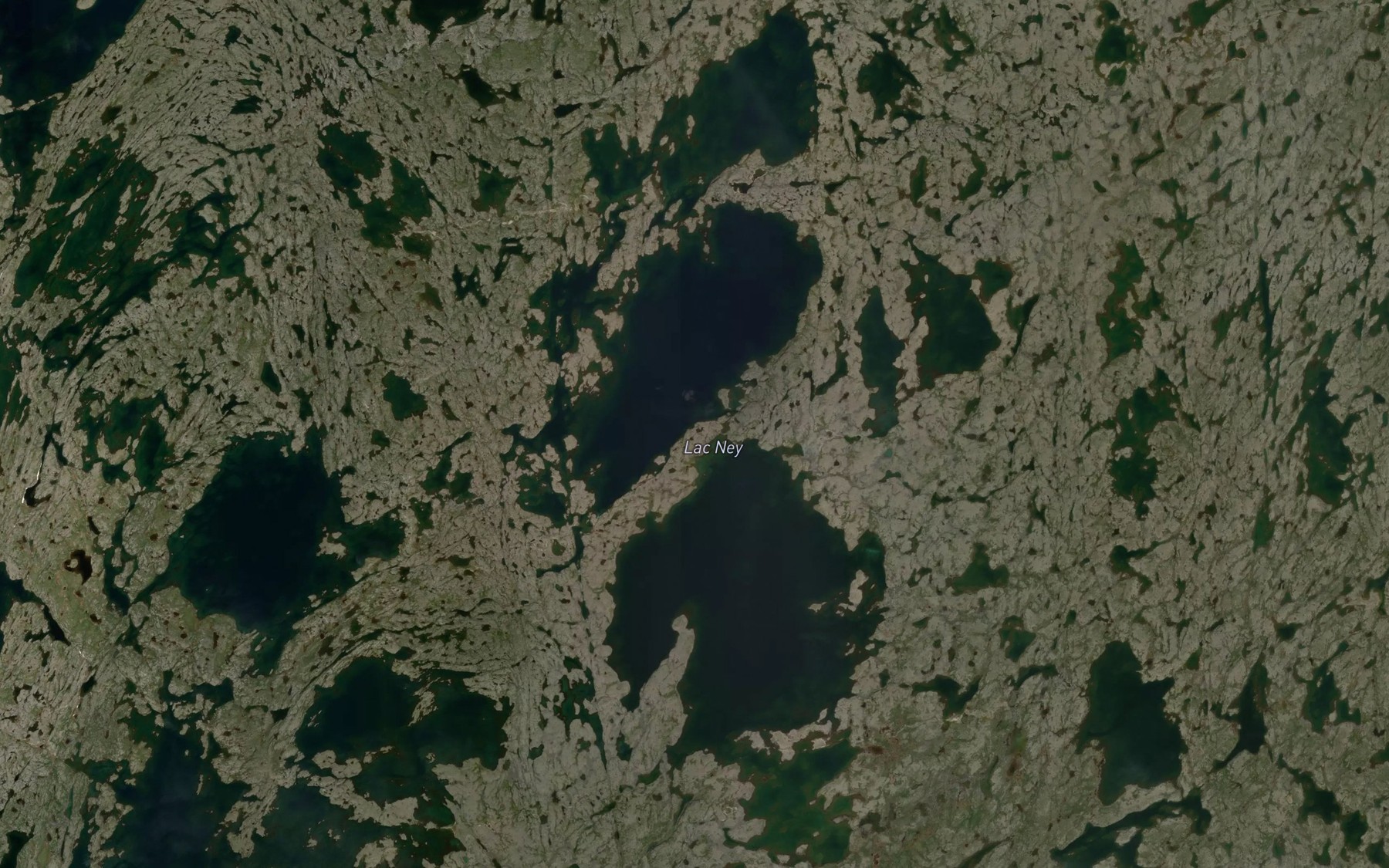 Satellite map of the Lac Ney