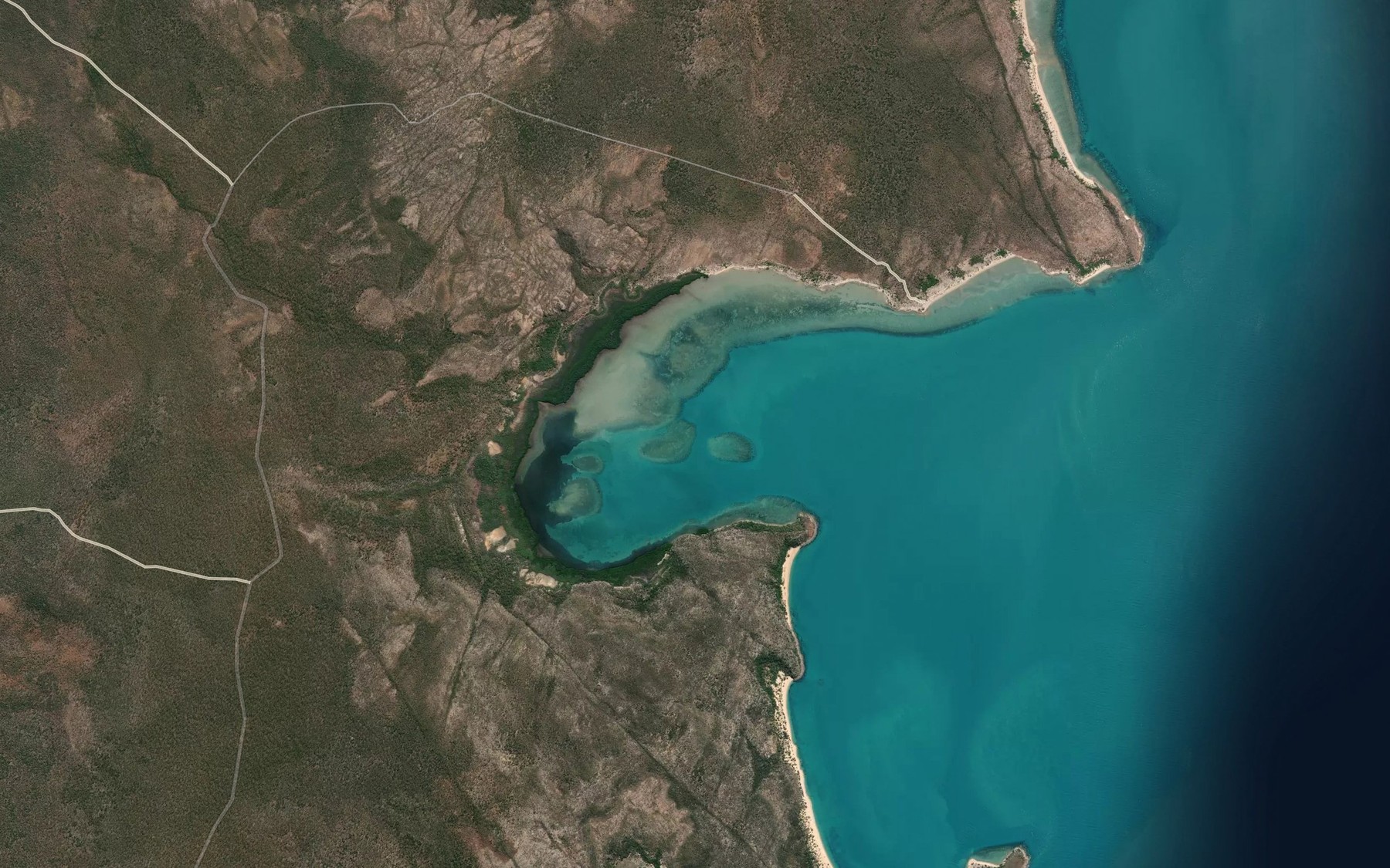 Satellite map of the East Bay