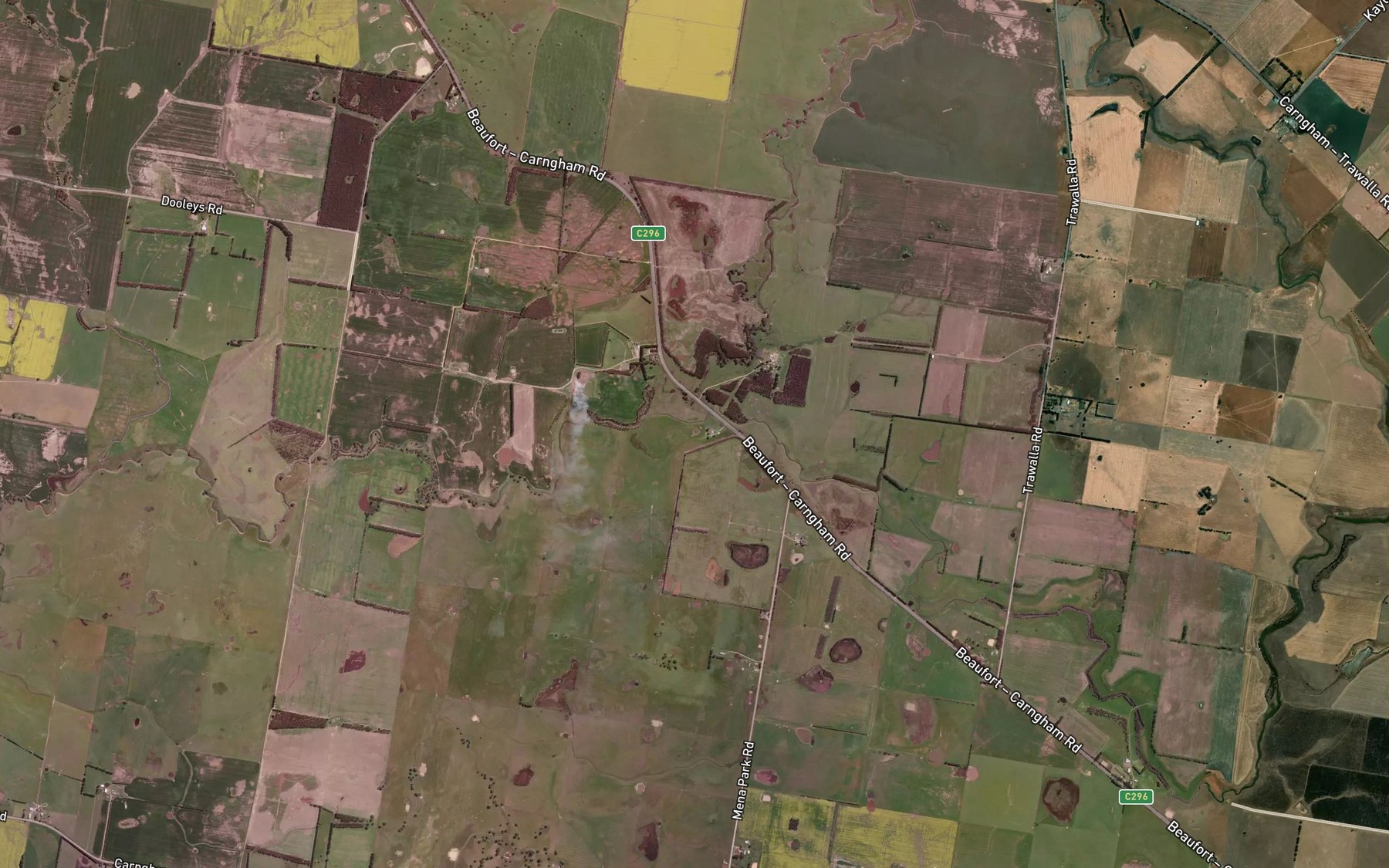 Satellite map of the Spring Hill Creek