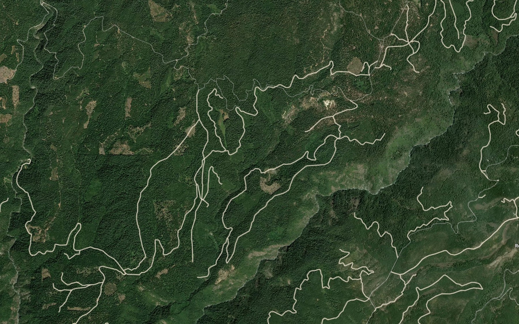 Satellite map of the Little Rock Creek
