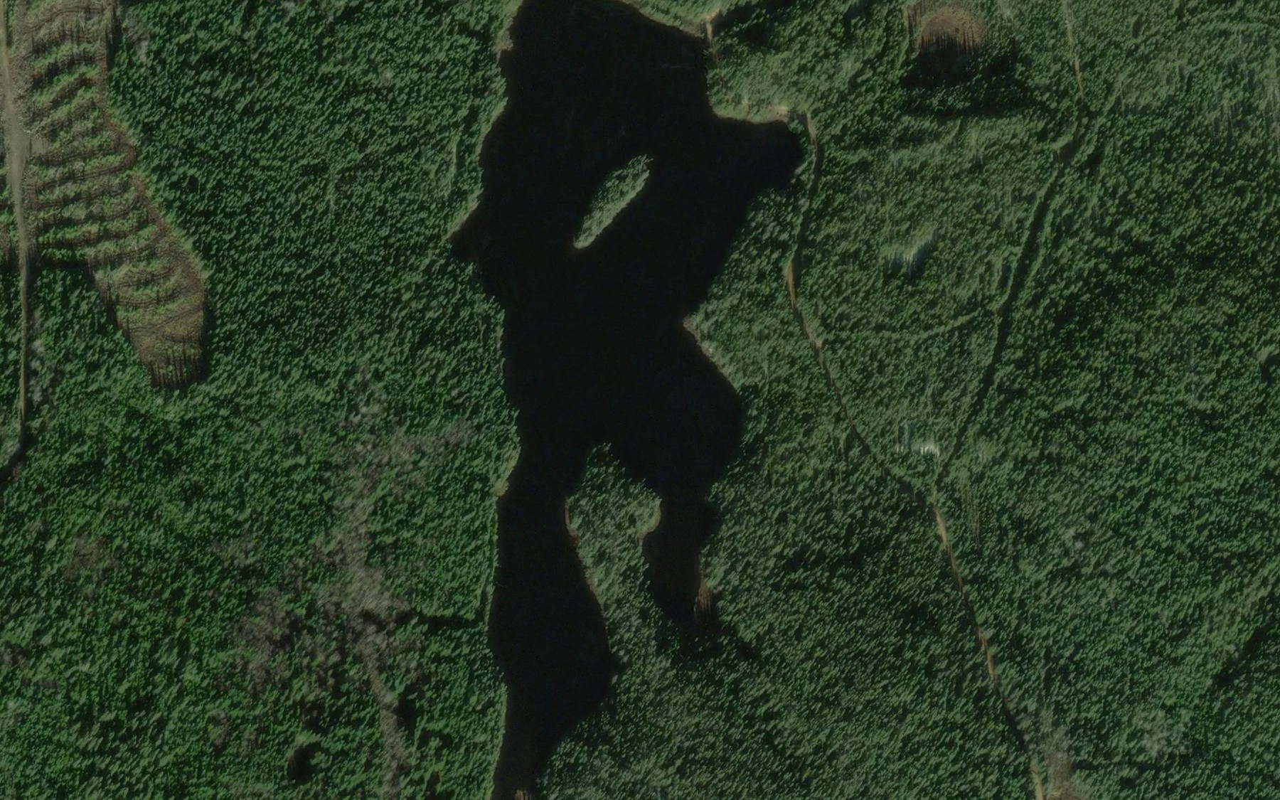 Satellite map of the Lac du Casse-Croute