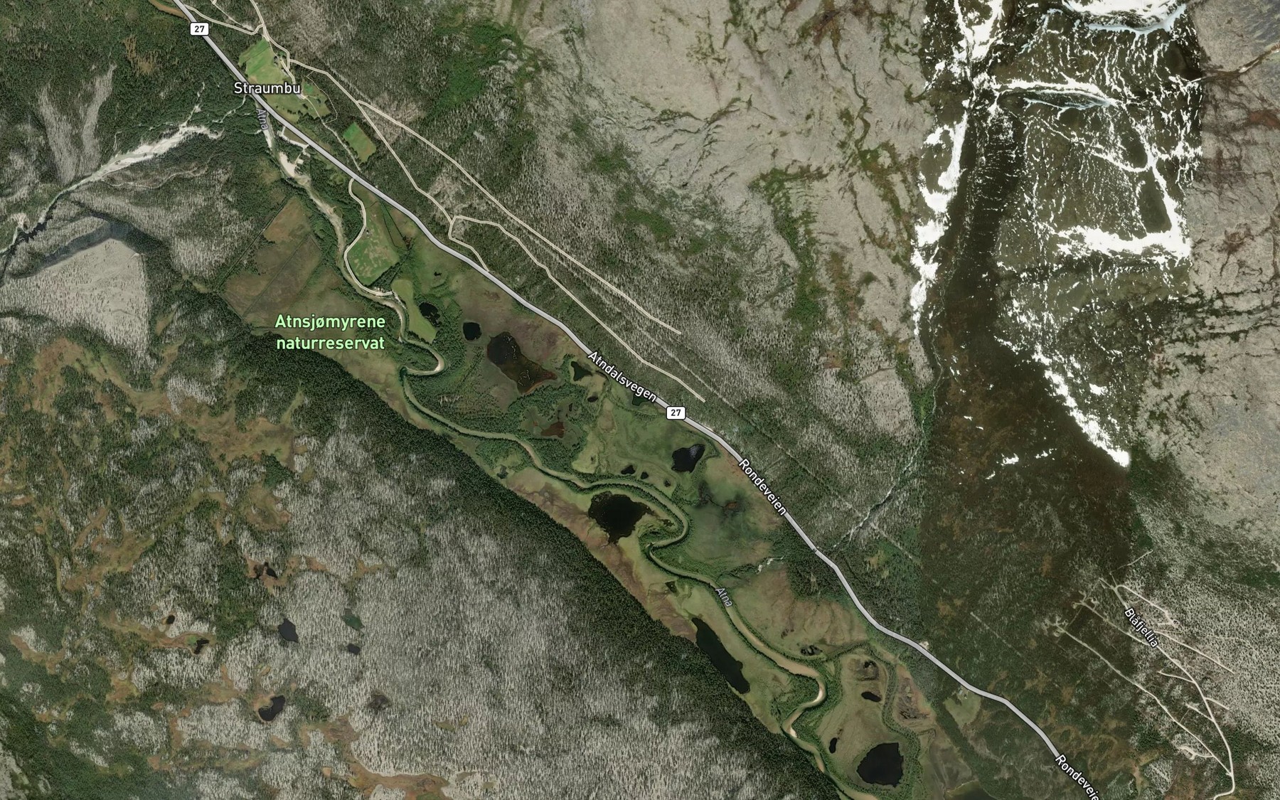 Satellite map of the Ultjonna