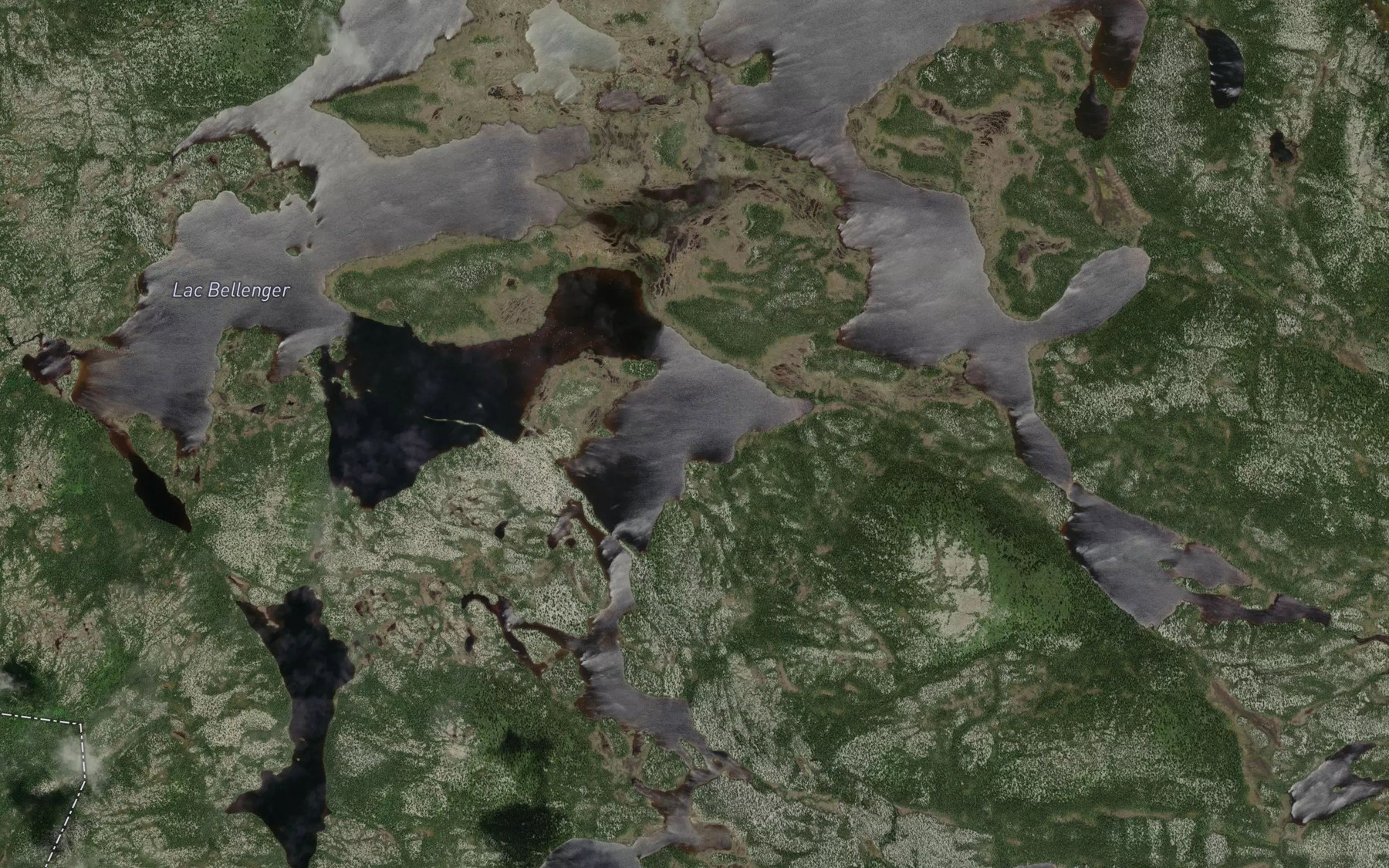 Satellite map of the Lac Bellenger