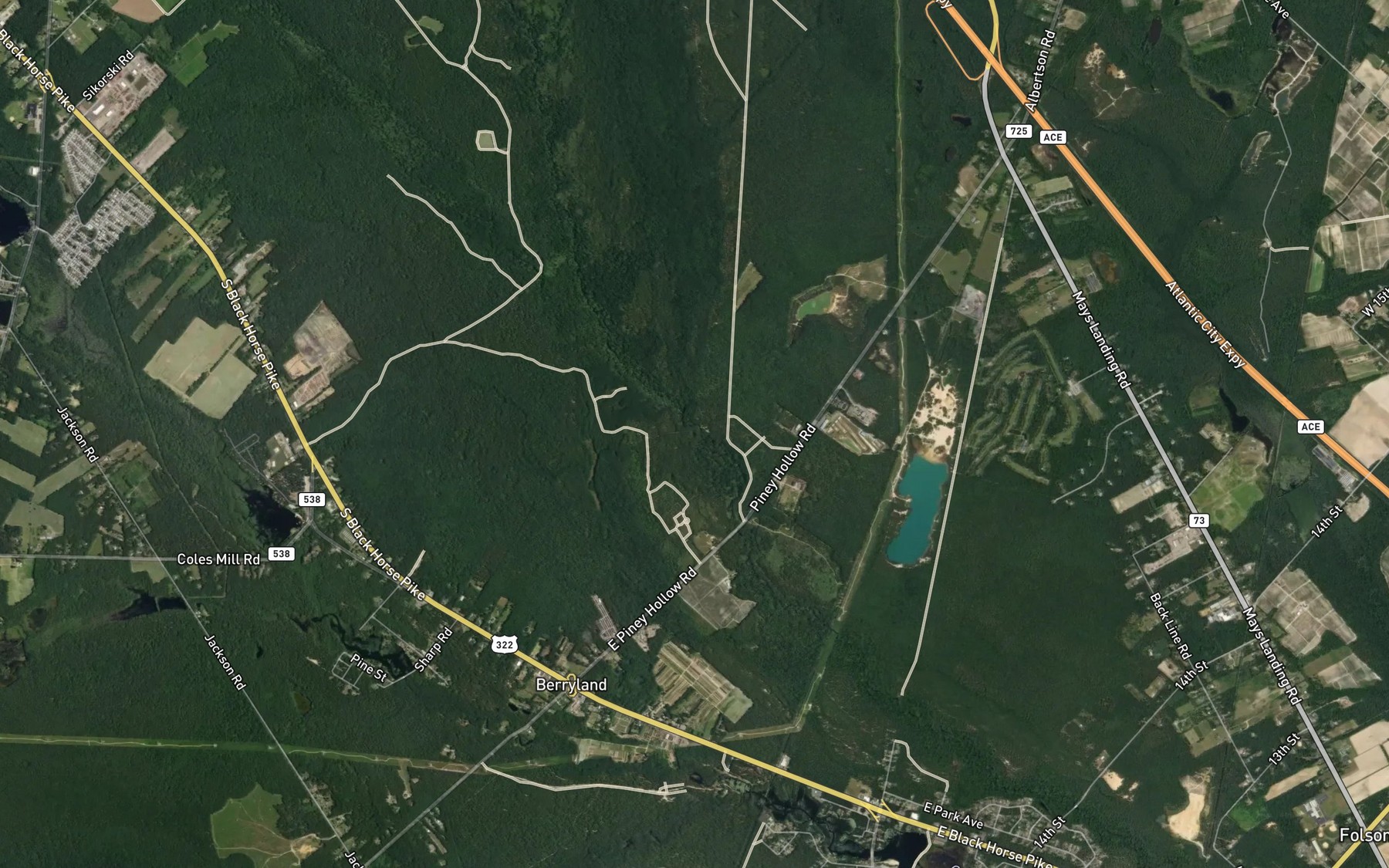Satellite map of the Blue Hole
