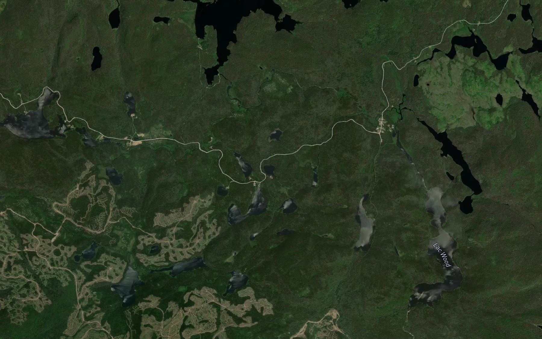 Satellite map of the Lac Marielle