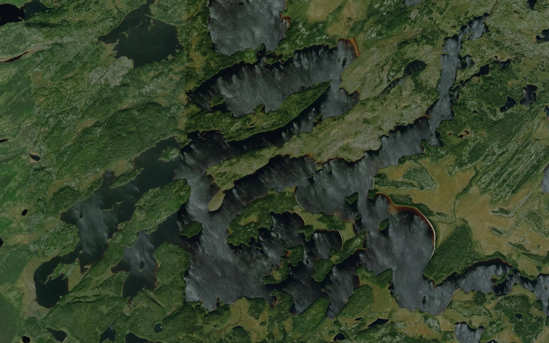 Satellite map of the Lac Boisfort