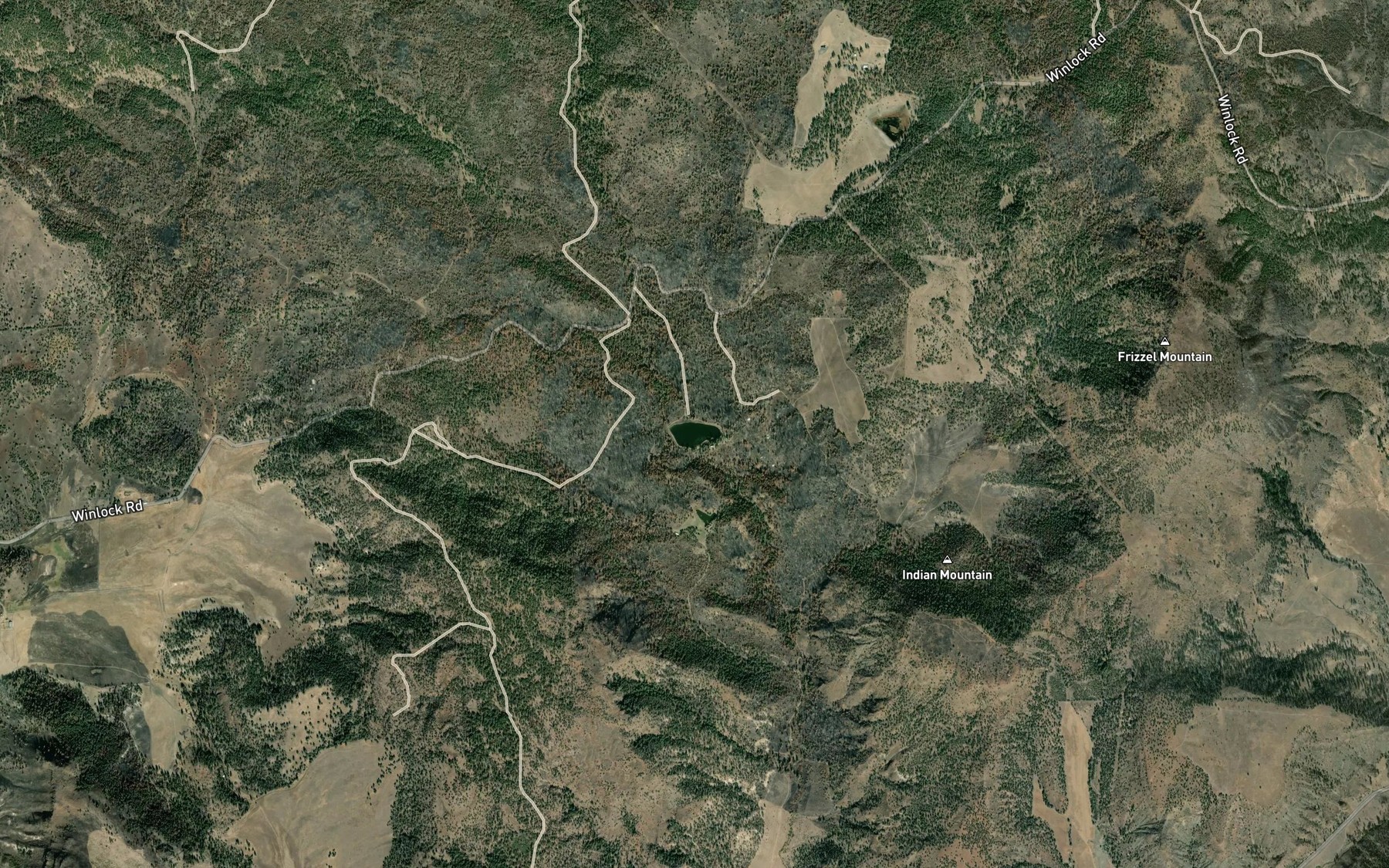 Satellite map of the Clark Lake