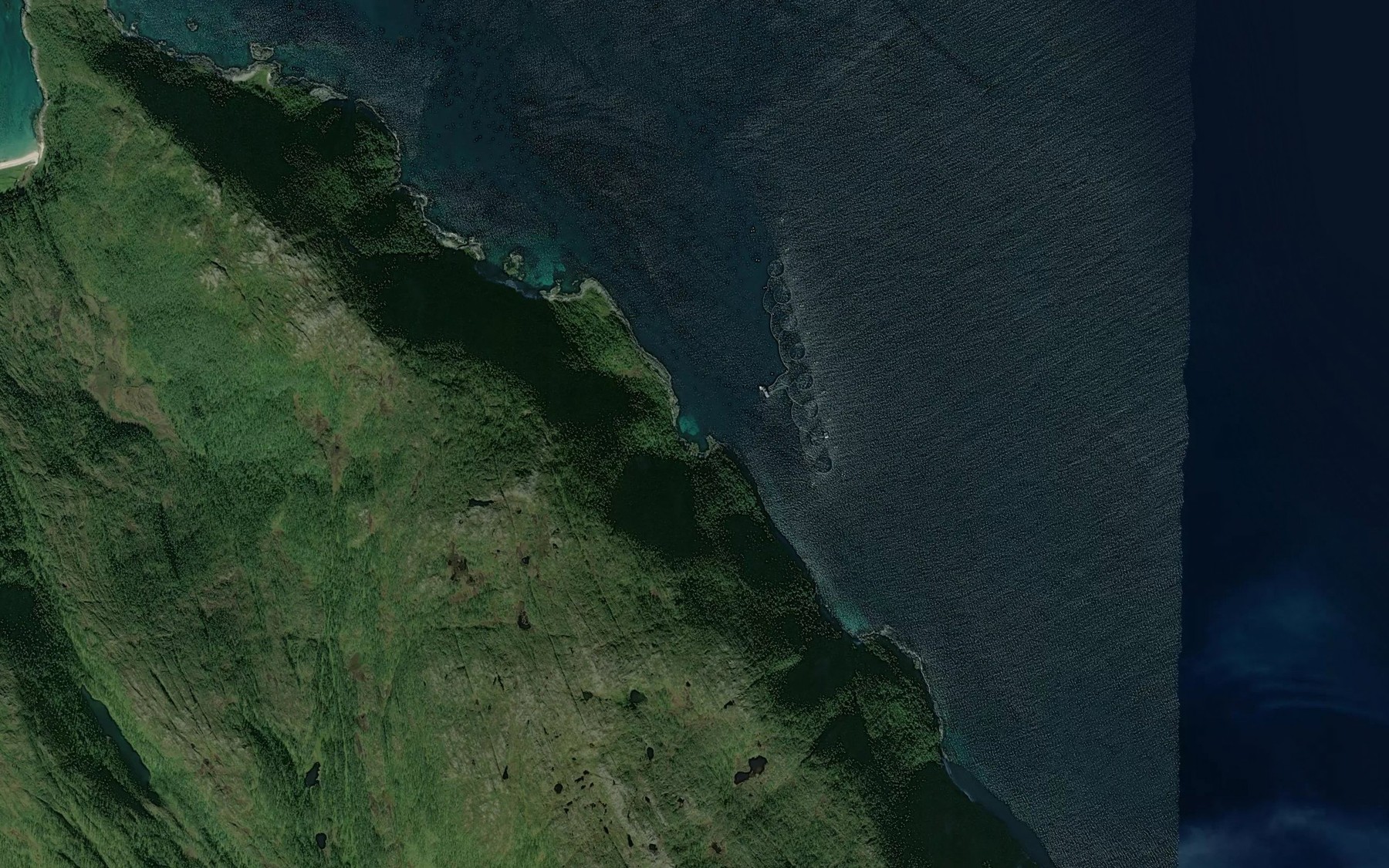 Satellite map of the Trettevika