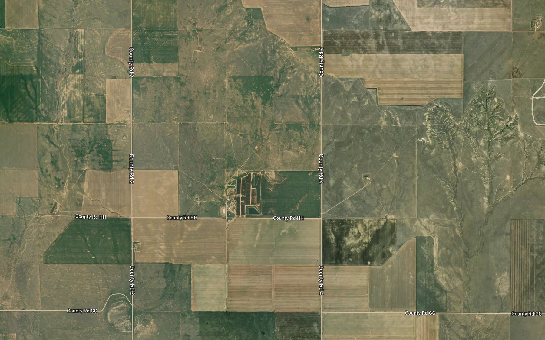 Satellite map of the Wickstrom Reservoir