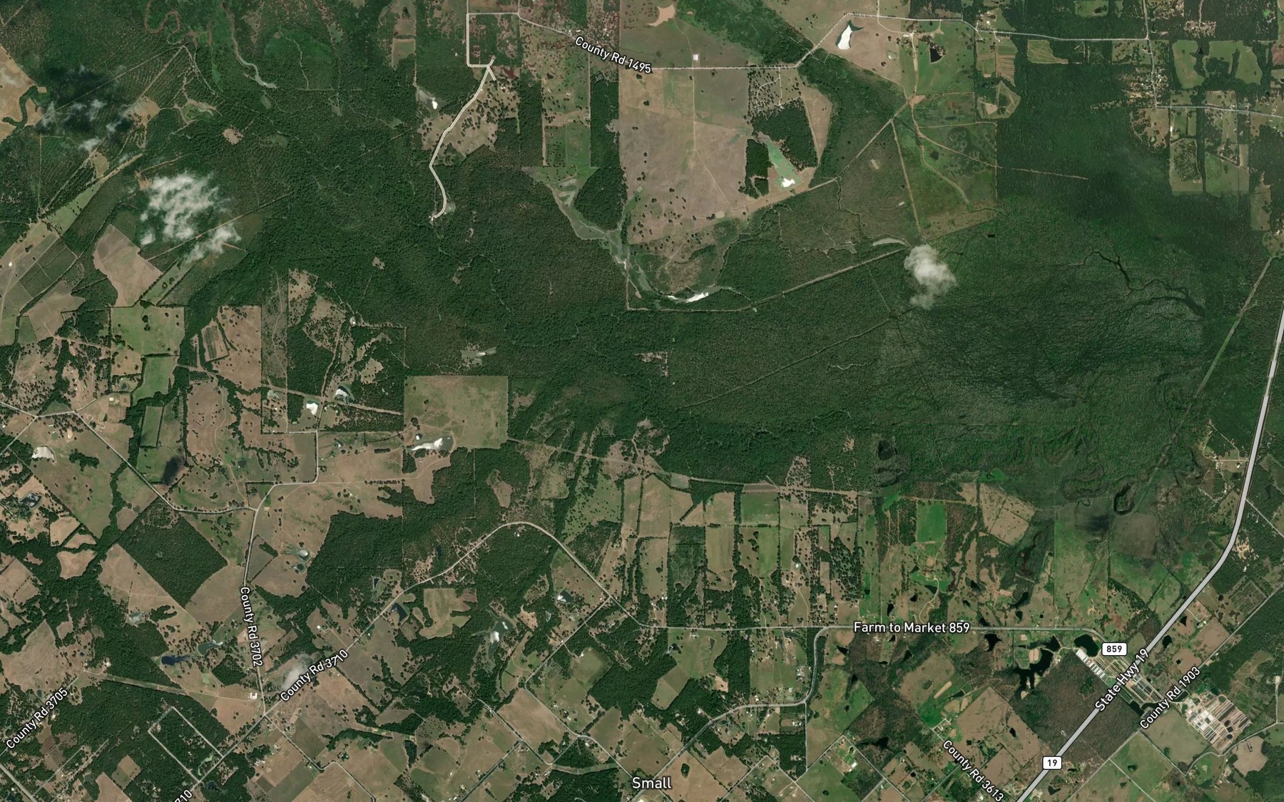 Satellite map of the Stewart Branch