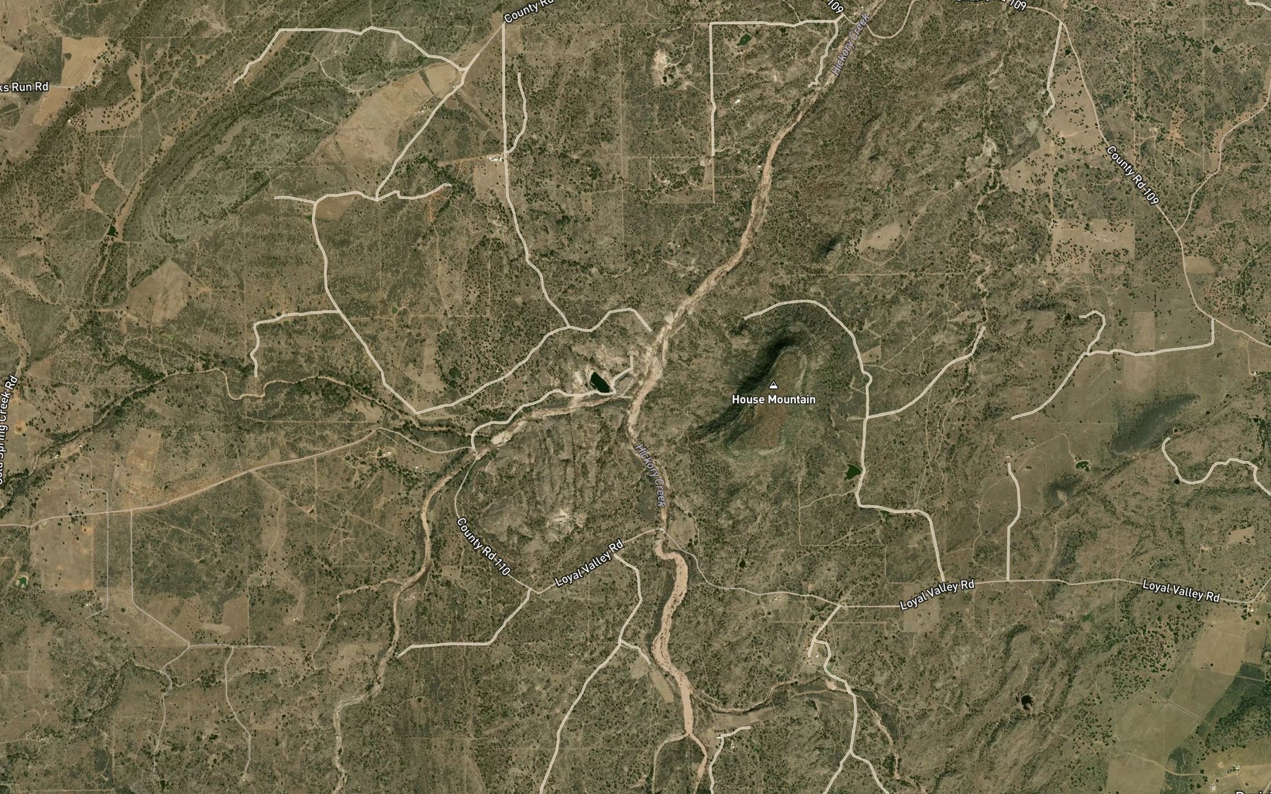 Satellite map of the Marschall Creek