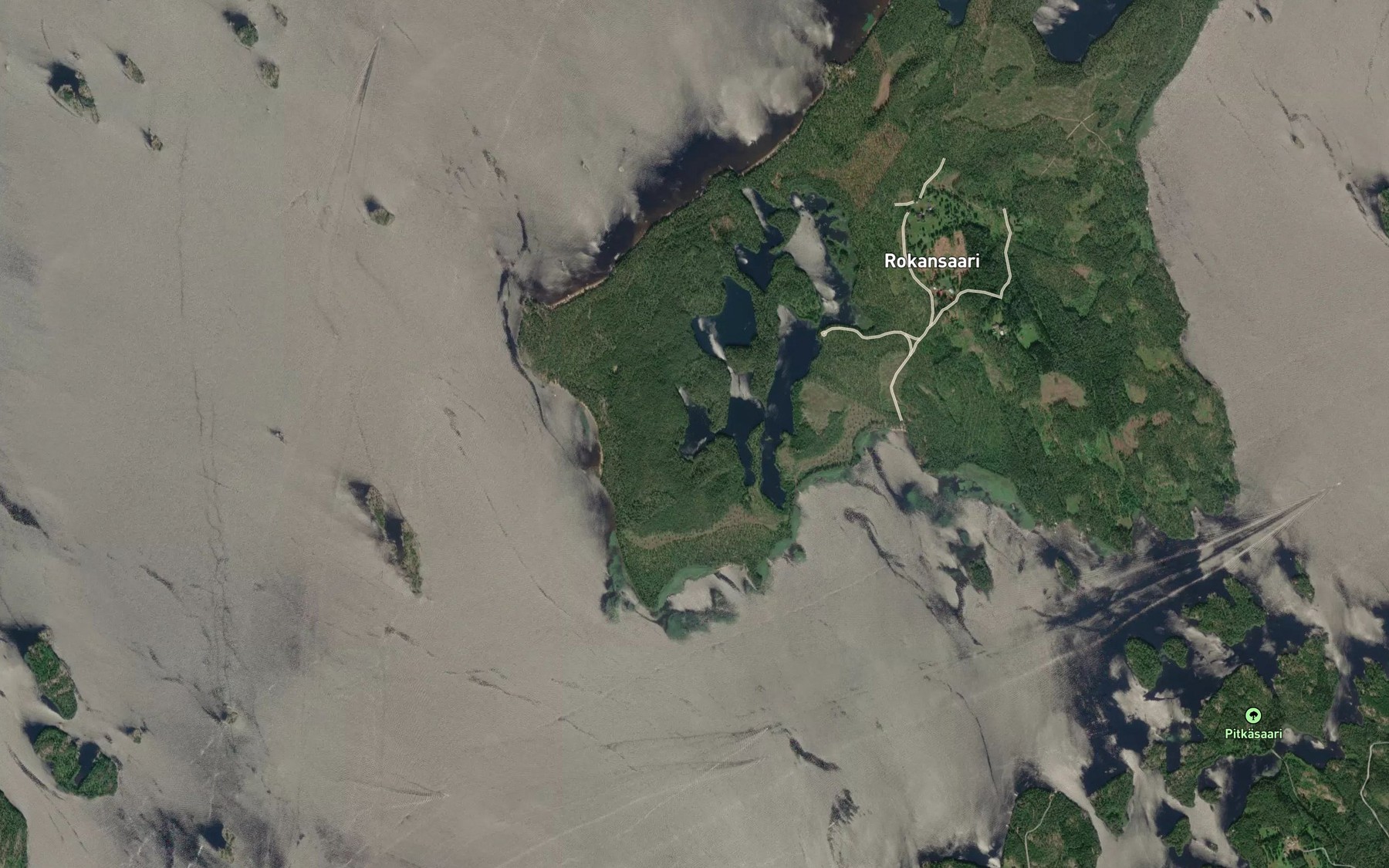 Satellite map of the Karplampi