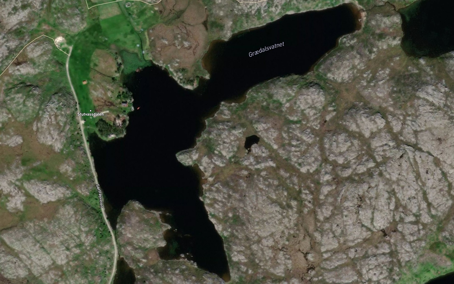 Satellite map of the Grasdalsvatnet