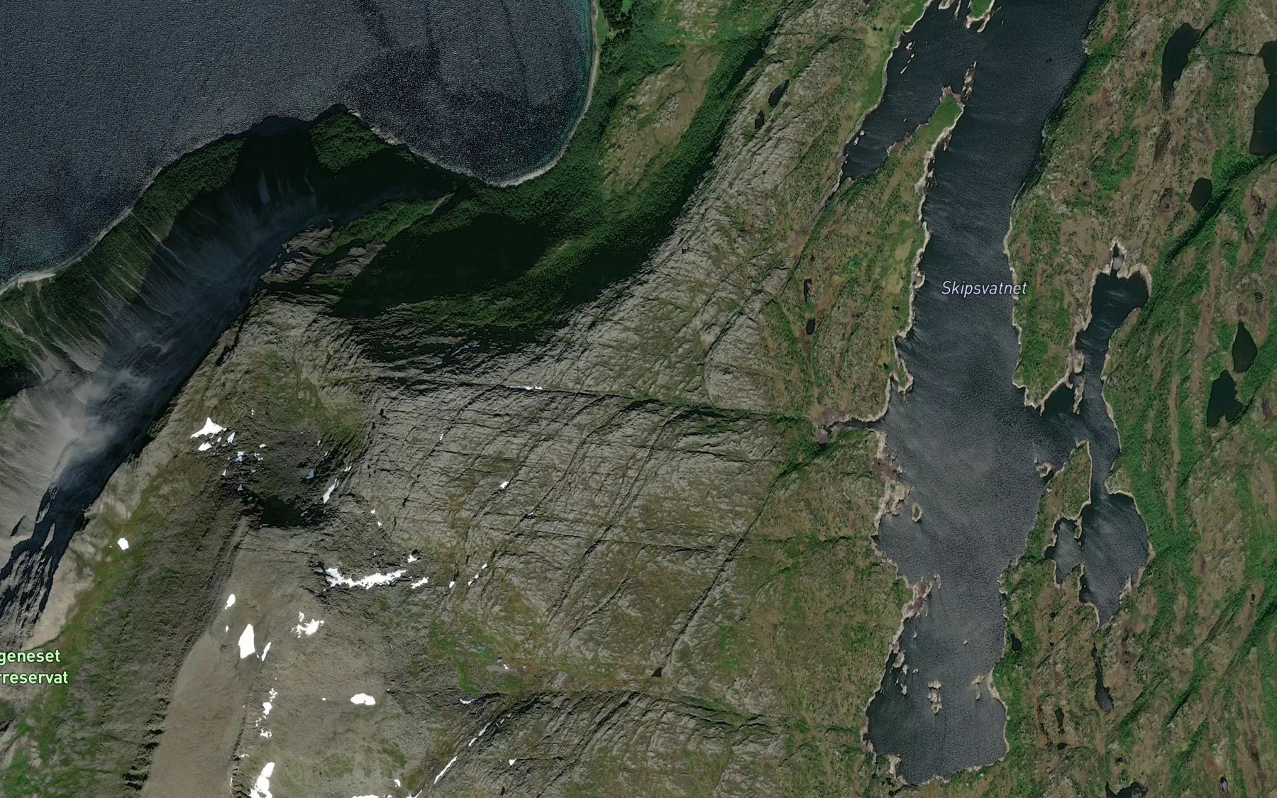 Satellite map of the Djupelva