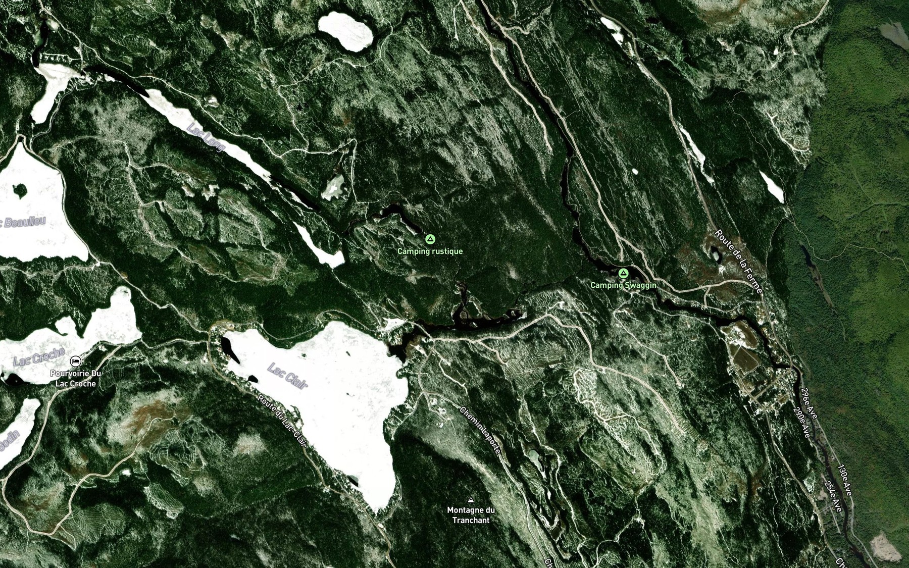 Satellite map of the Petite riviere Swaggin