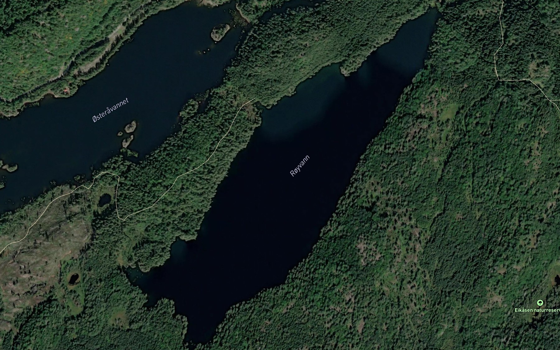 Satellite map of the Royvann