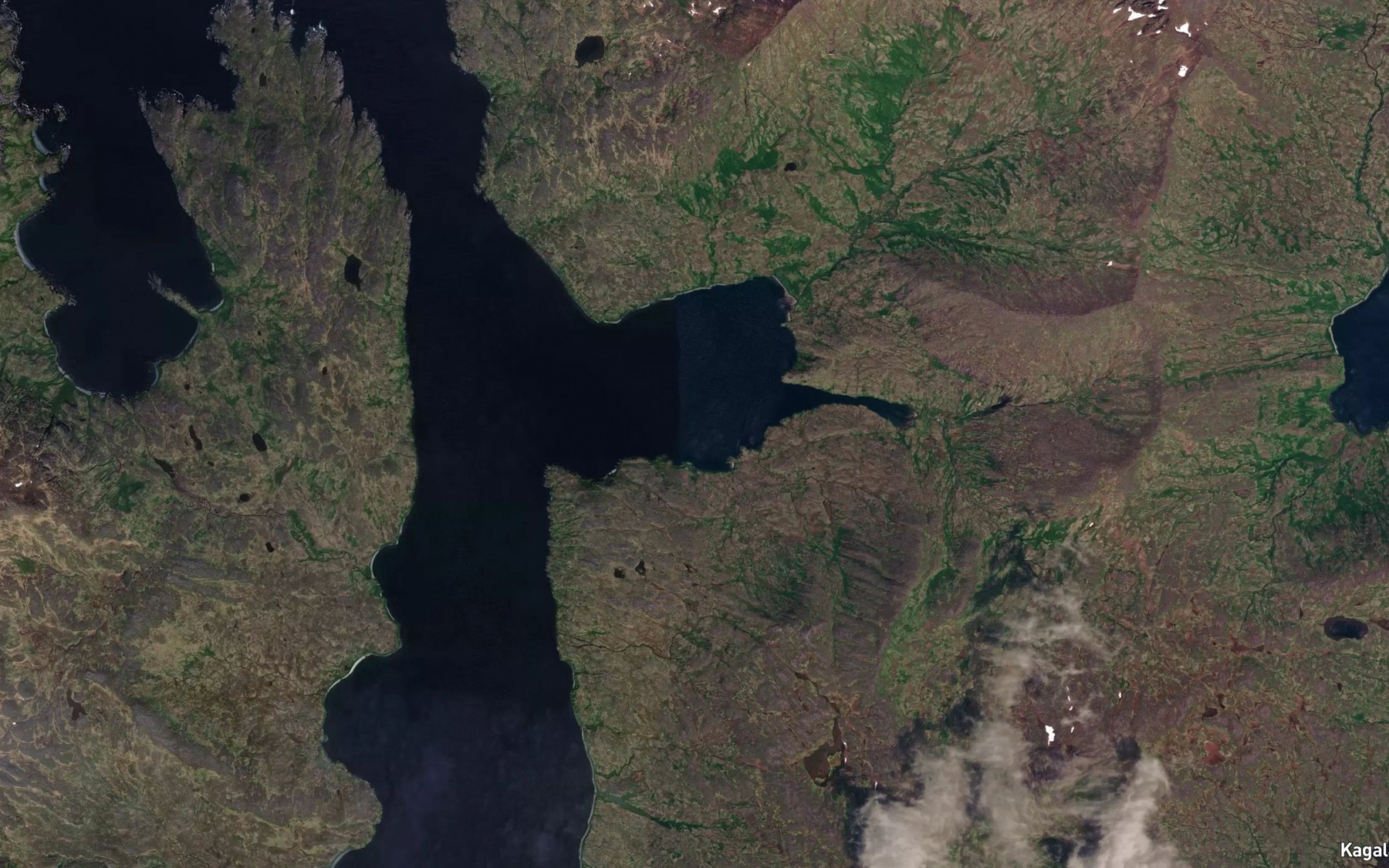 Satellite map of the Laska Cove