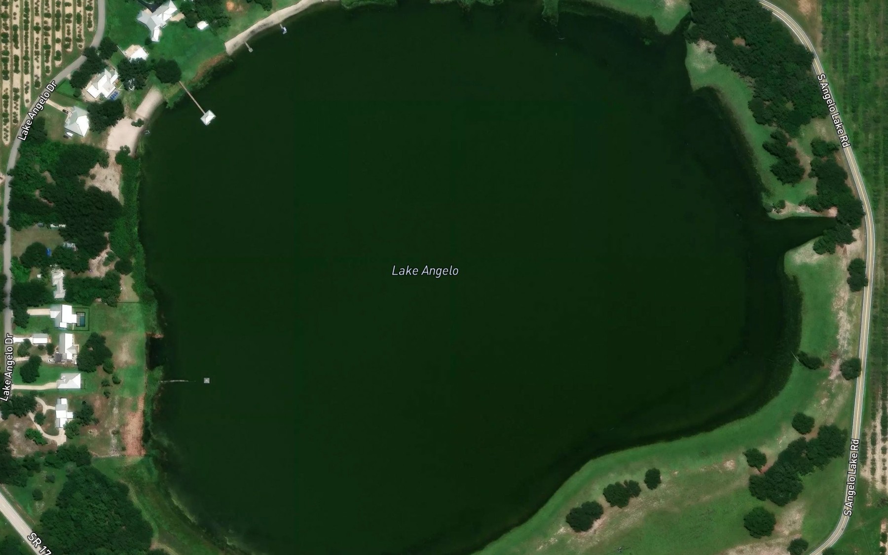 Satellite map of the Lake Angelo